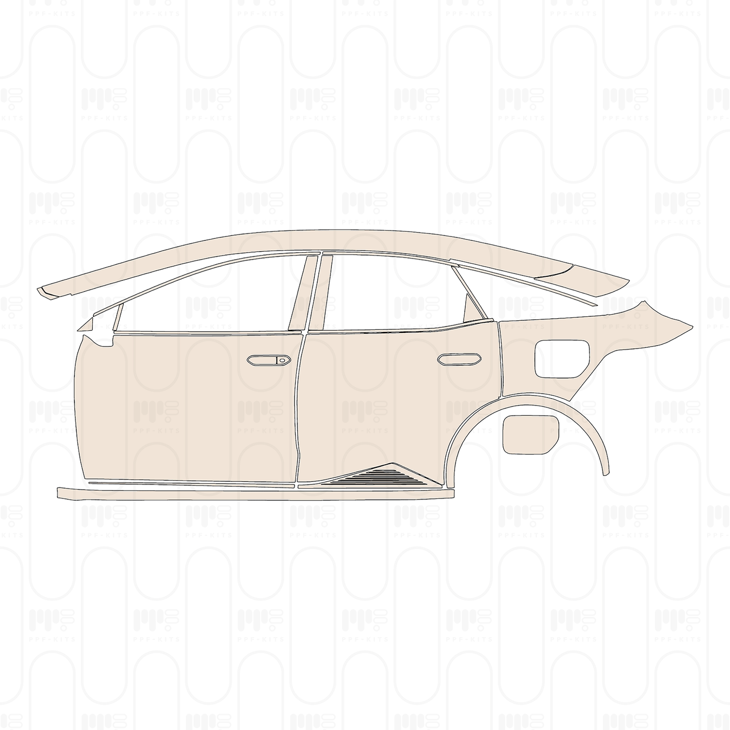 Voorgesneden PPF Toyota bZ3 2023