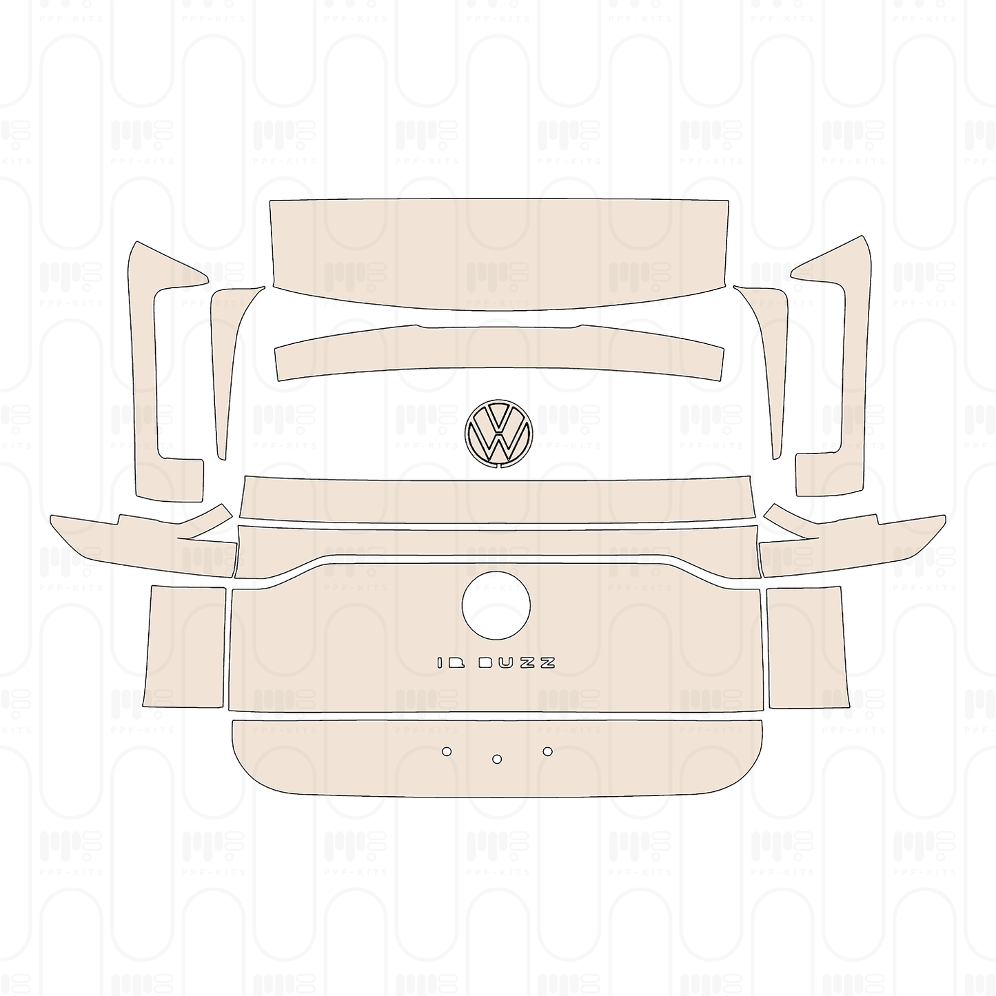 Voorgesneden PPF Volkswagen ID.BUZZ Standard Wheelbase Cargo 2023