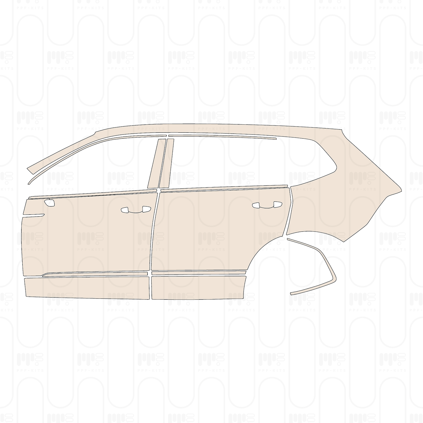 Voorgesneden PPF Volkswagen Tiguan L R-Line 2023