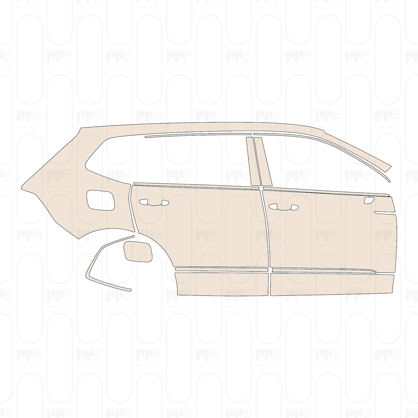 Voorgesneden PPF Volkswagen Tiguan L R-Line 2023