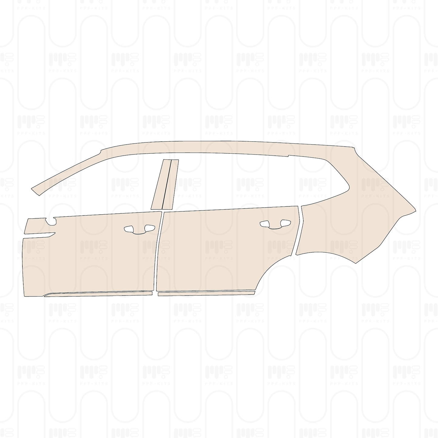 Voorgesneden PPF Volkswagen Tiguan L Base 2022