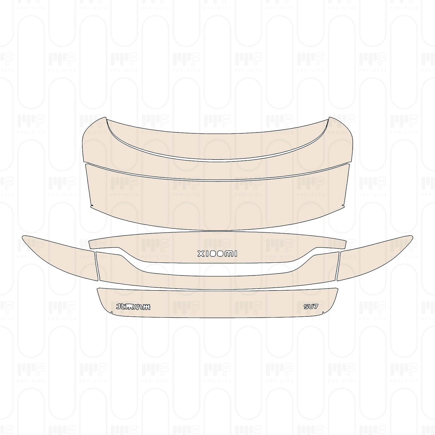 Voorgesneden PPF Xiaomi SU7 2024