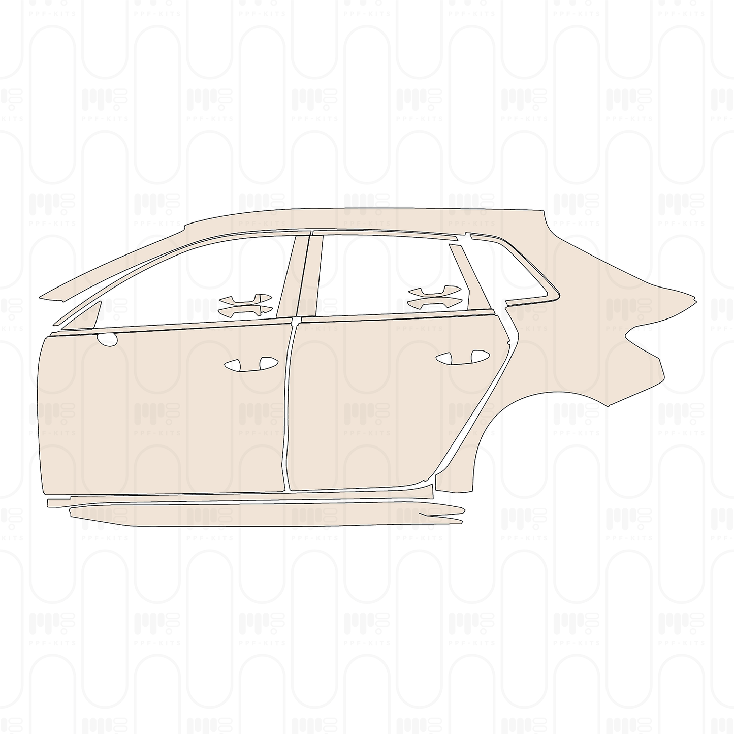Voorgesneden PPF Audi A3 Sportback S-Line 2022