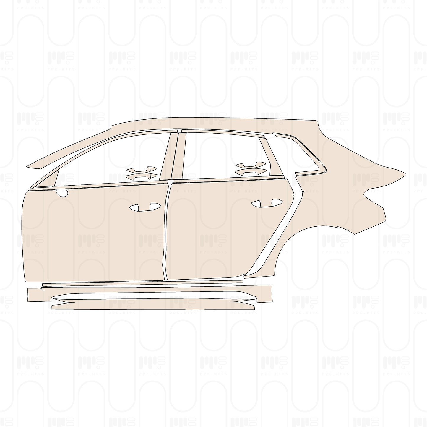 Voorgesneden PPF Audi A3 Sportback RS3 2022