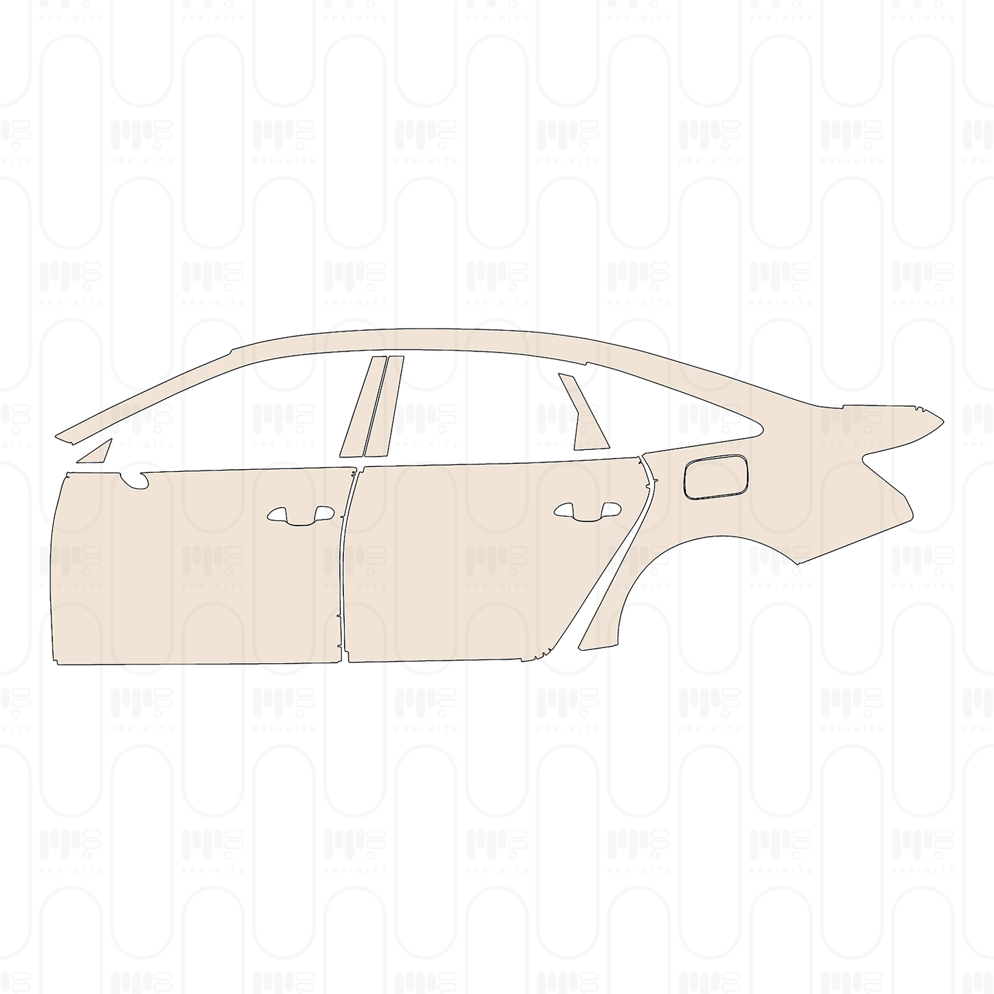 Voorgesneden PPF Audi A6 A6L TFSI e Base 2022