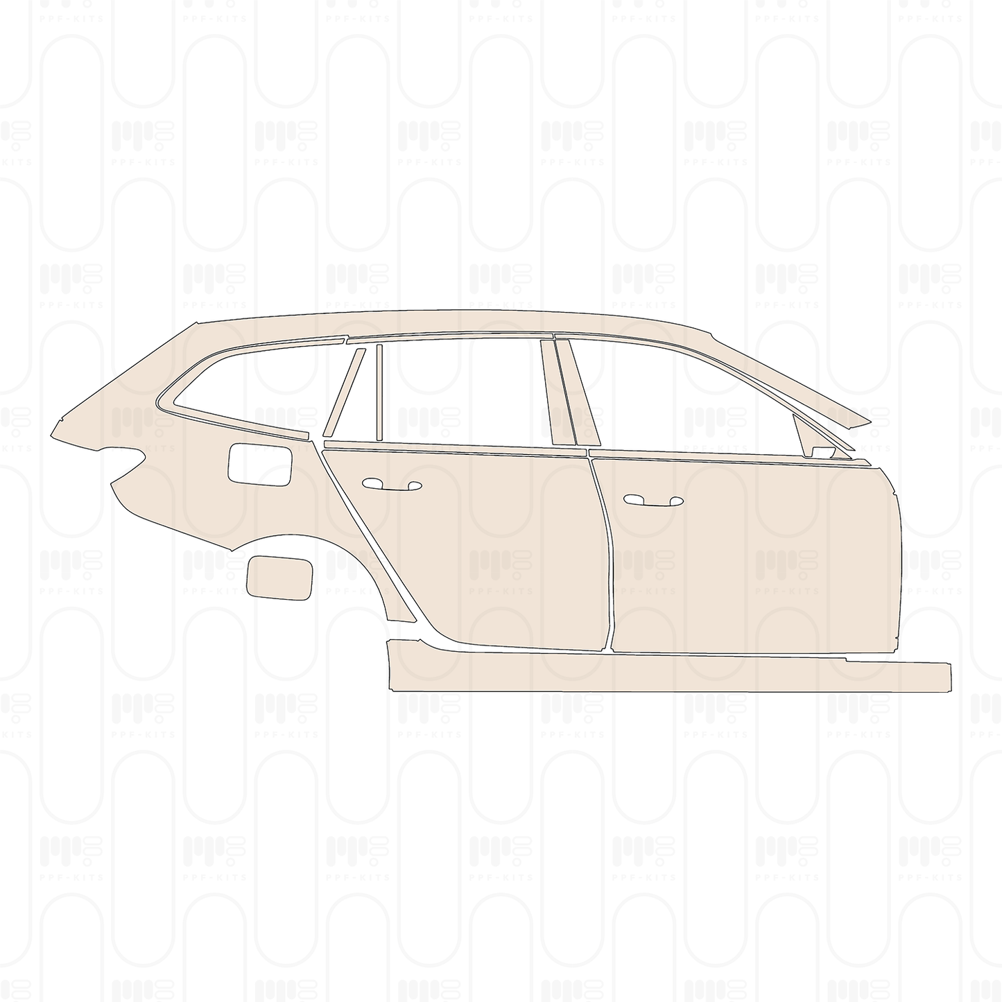 Voorgesneden PPF BMW 3 Series Touring Base 2023