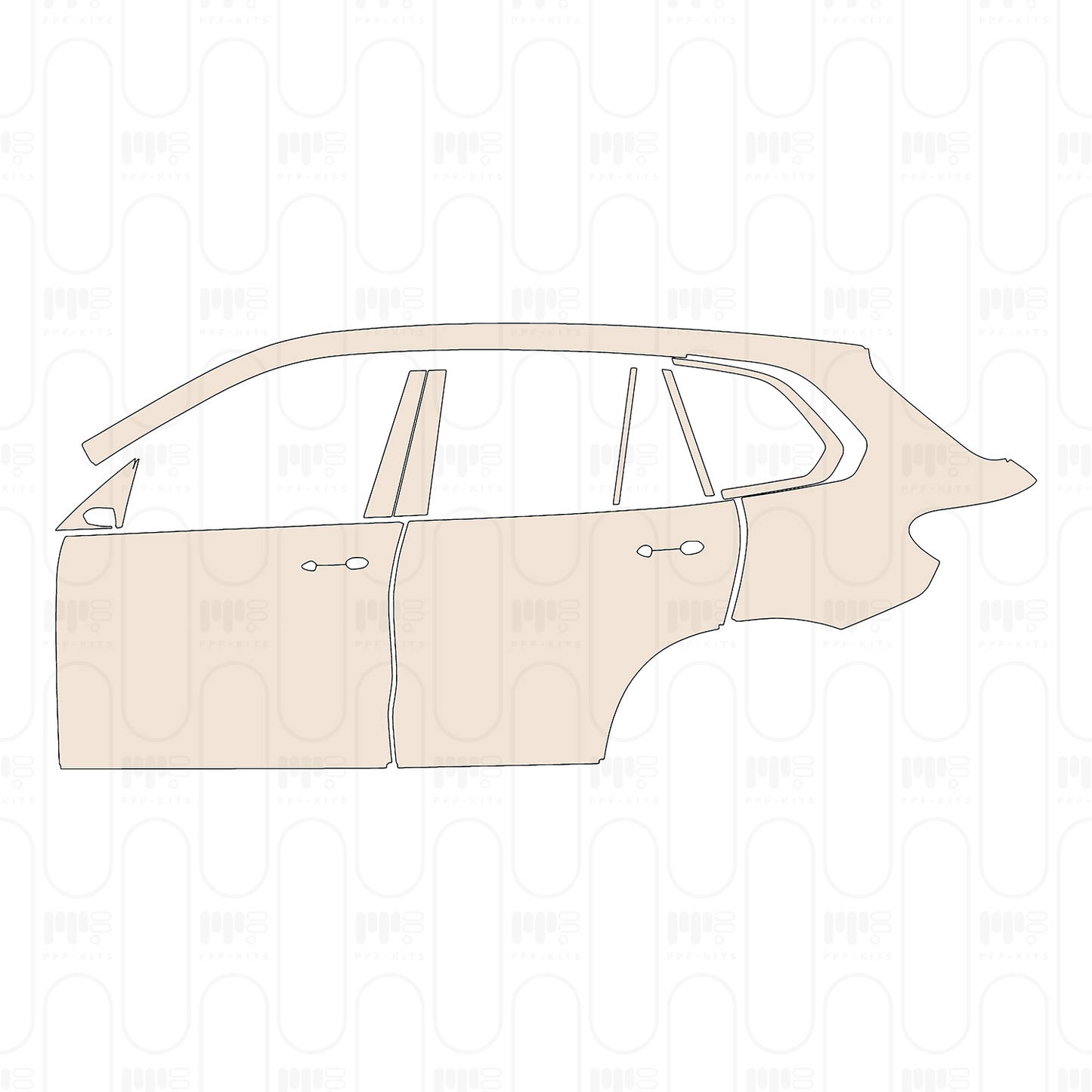 Voorgesneden PPF BMW X5 Standard Wheelbase xLine 2023