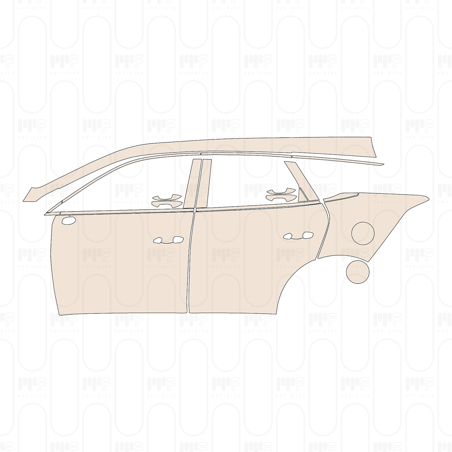 Voorgesneden PPF BYD Tang New Energy (CN) DM-i 2022
