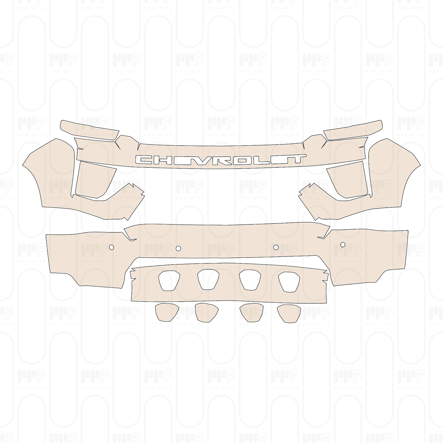 Voorgesneden PPF Chevrolet Silverado HD 2500 HD WT 2022