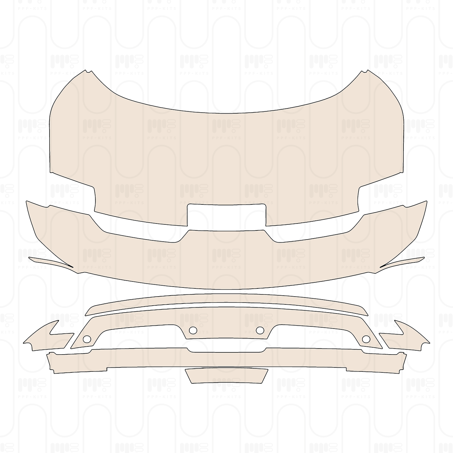 Voorgesneden PPF Ford Mustang Fastback ShelbyGT500 2022