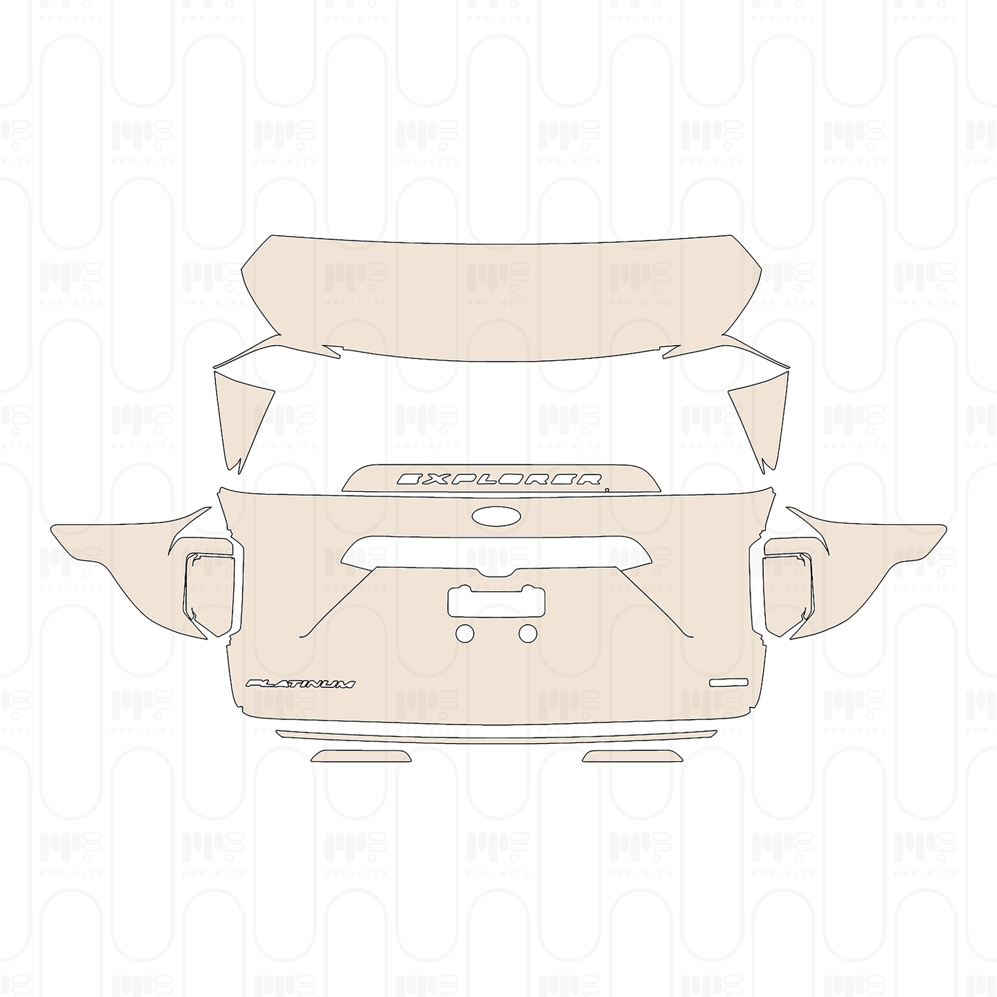 Voorgesneden PPF Ford Explorer (US) Platinum 2022