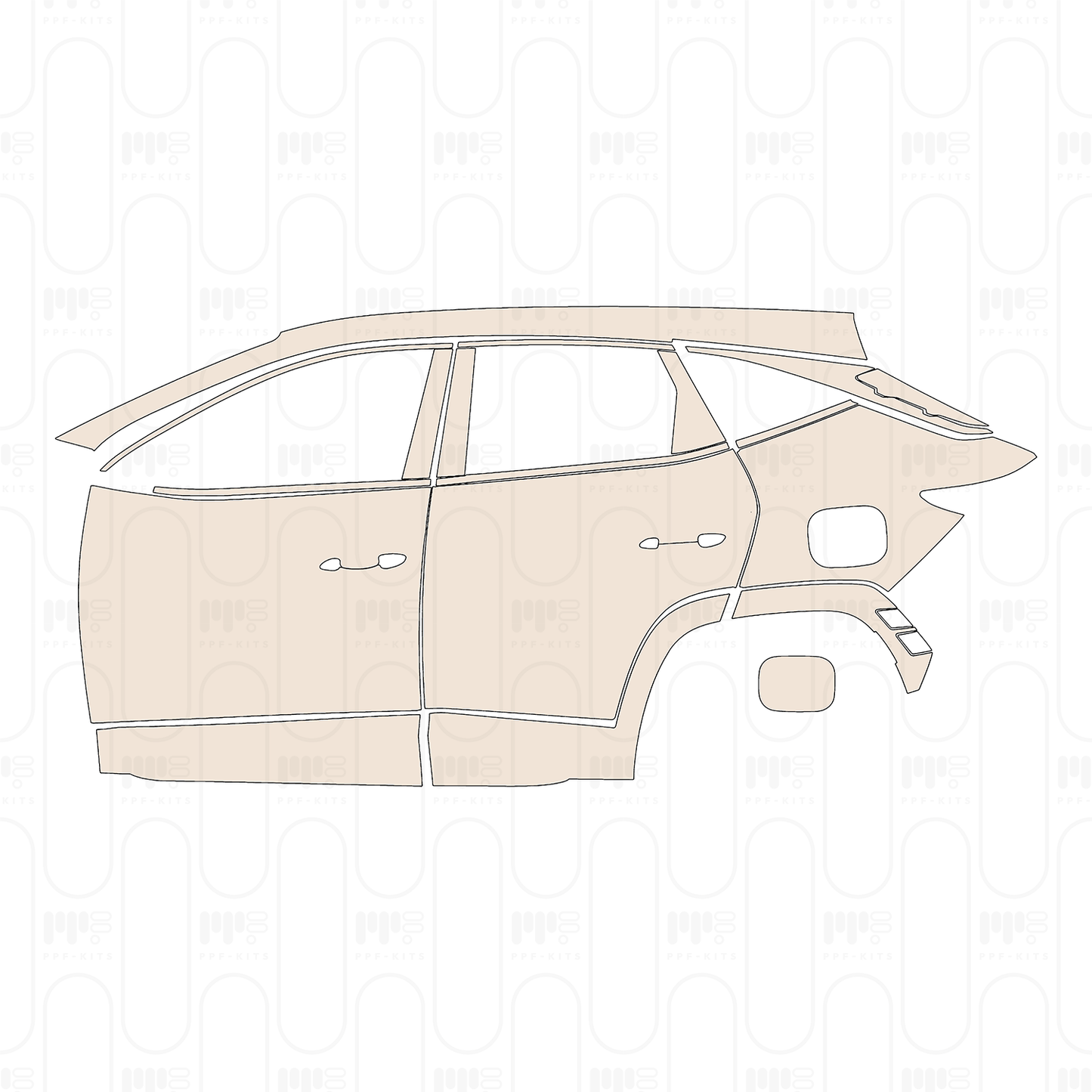 Voorgesneden PPF Hyundai Tucson (EU) Base 2022