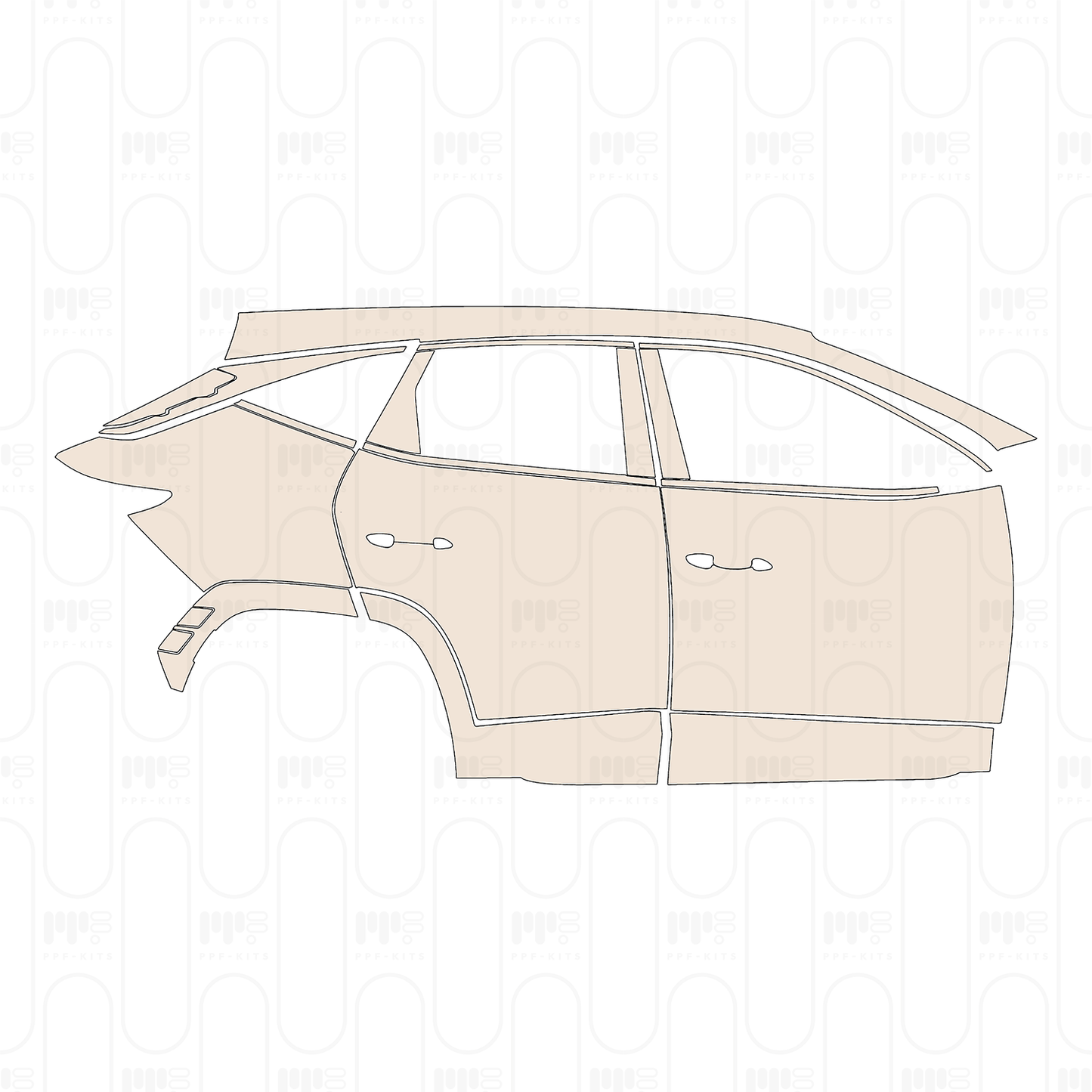 Voorgesneden PPF Hyundai Tucson (EU) Base 2022