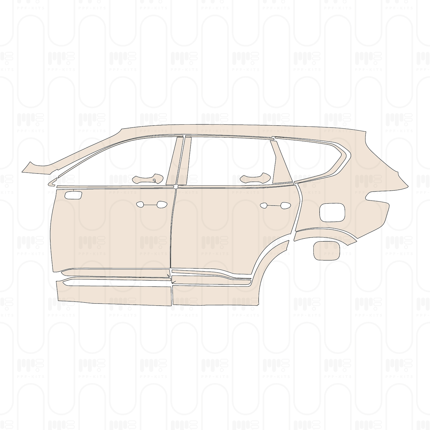 Voorgesneden PPF Hyundai Santa Fe (US) 2022