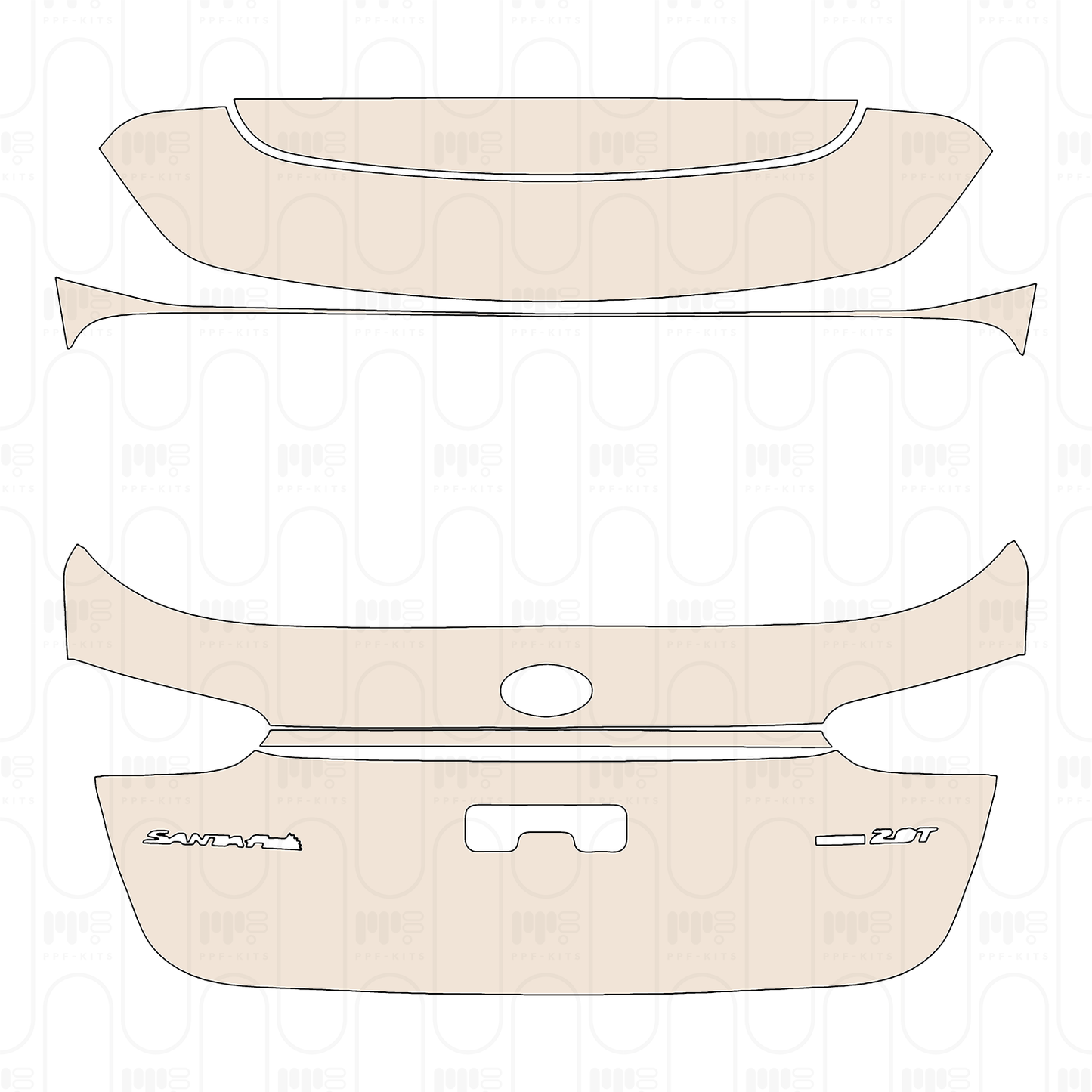 Voorgesneden PPF Hyundai Santa Fe (US) 2022