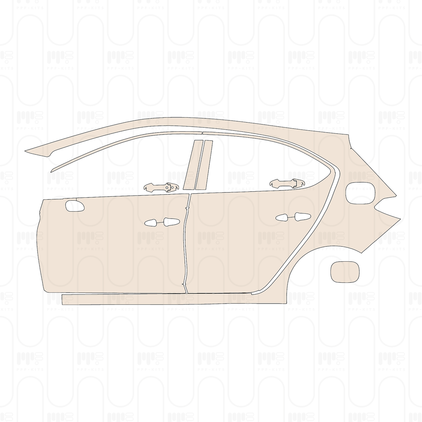 Voorgesneden PPF Honda City (BR) Hatchback Base 2022