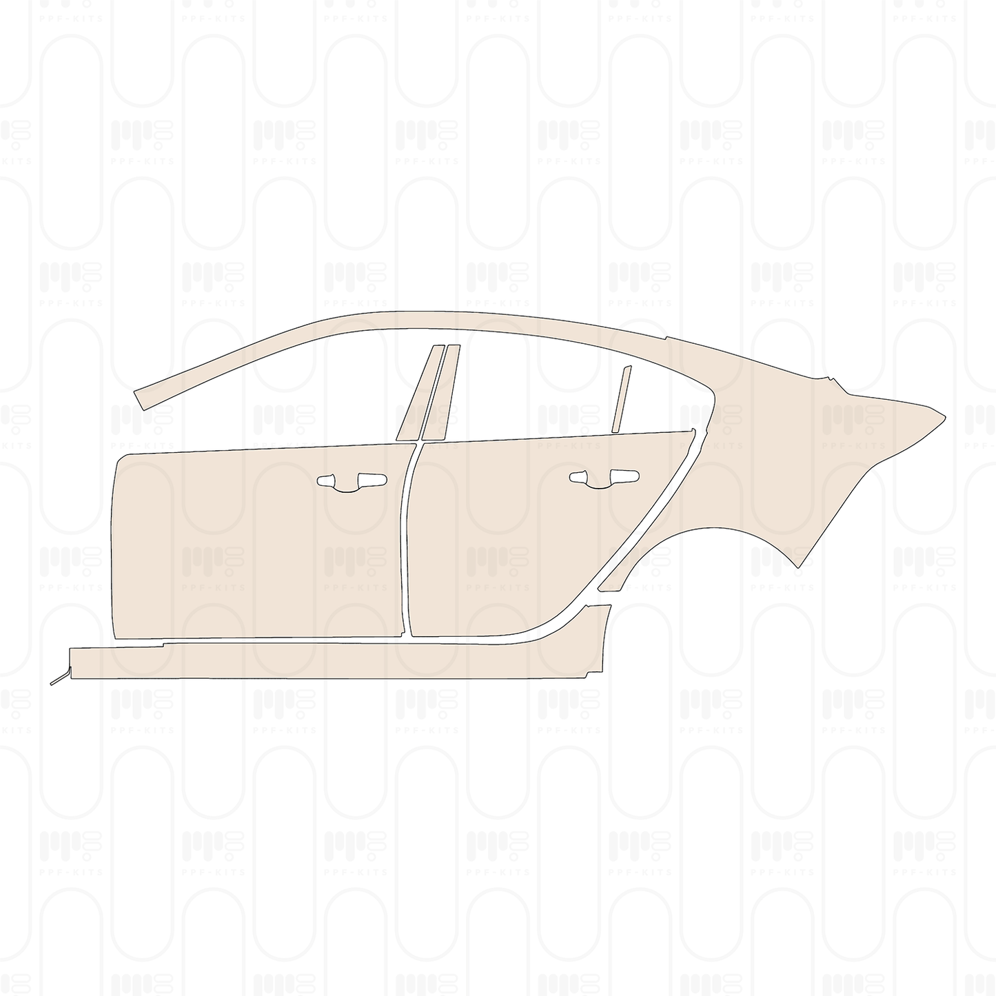 Voorgesneden PPF Jaguar XE (Standard Wheelbase) Base 2020
