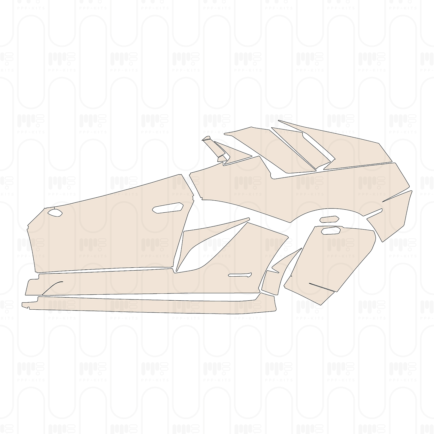 Voorgesneden PPF Lamborghini Aventador S Roadster 2018