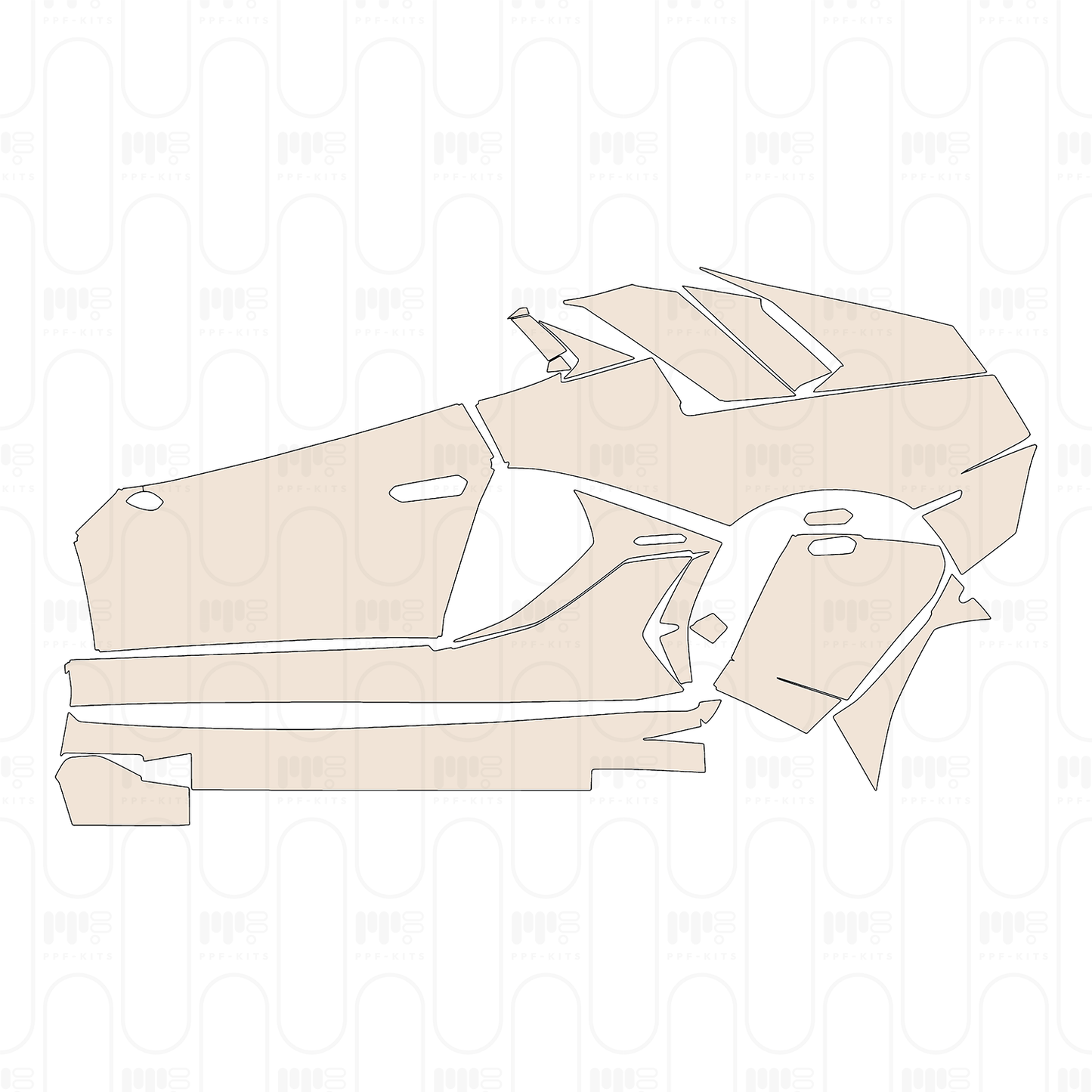 Voorgesneden PPF Lamborghini Aventador SVJ Roadster 2019