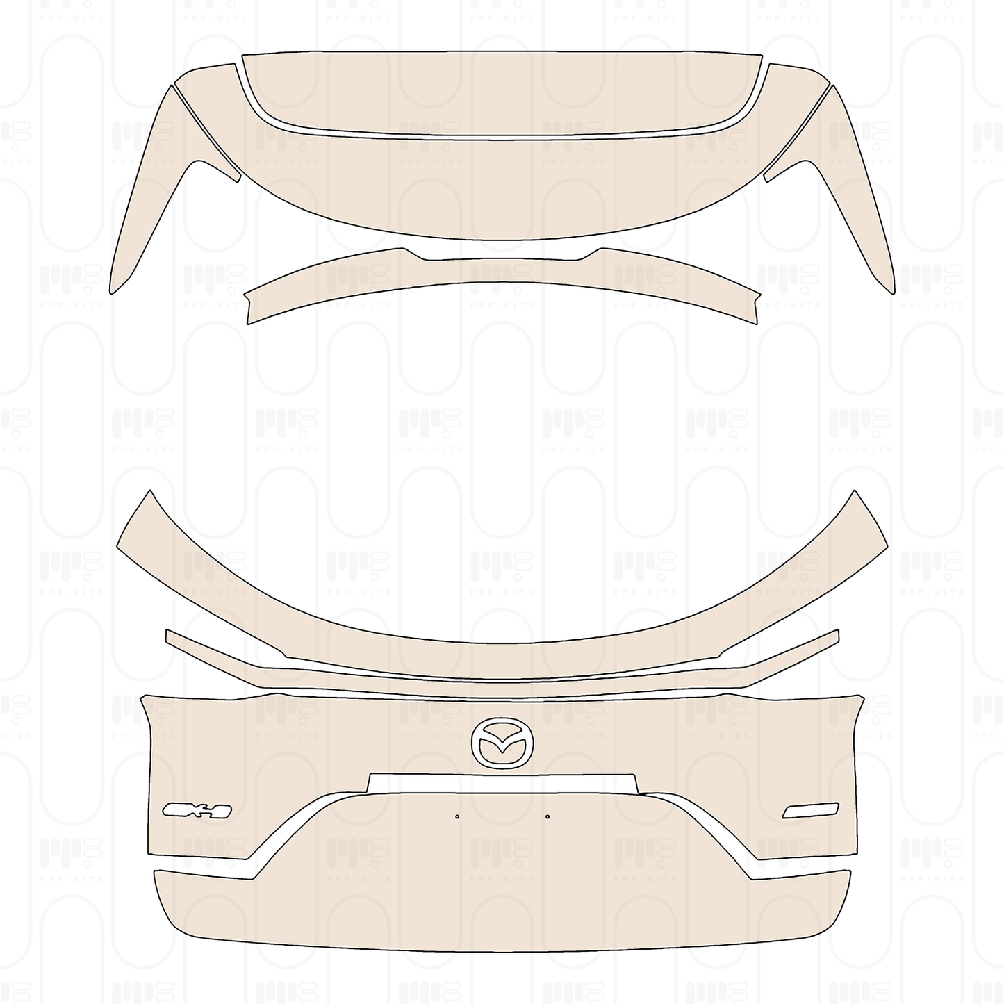 Voorgesneden PPF Mazda CX-9 2022