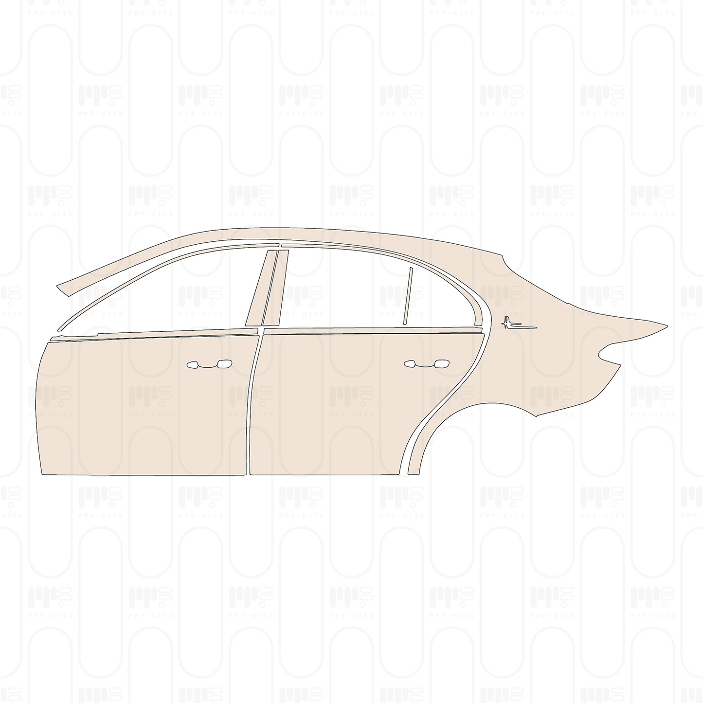Voorgesneden PPF Mercedes-Benz C Class Sedan Base Extended Wheelbase 2022