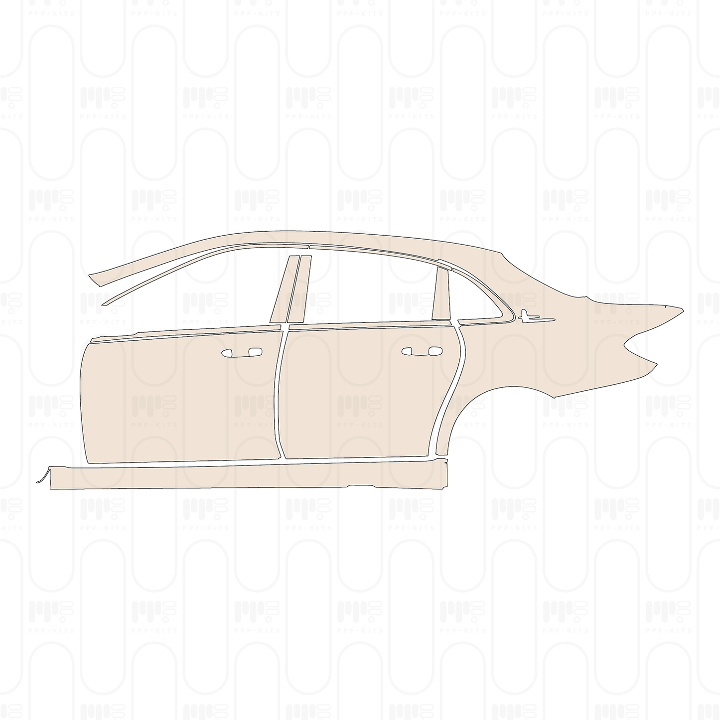 Voorgesneden PPF Mercedes-Benz E Class Sedan Luxury Extended Wheelbase 2022