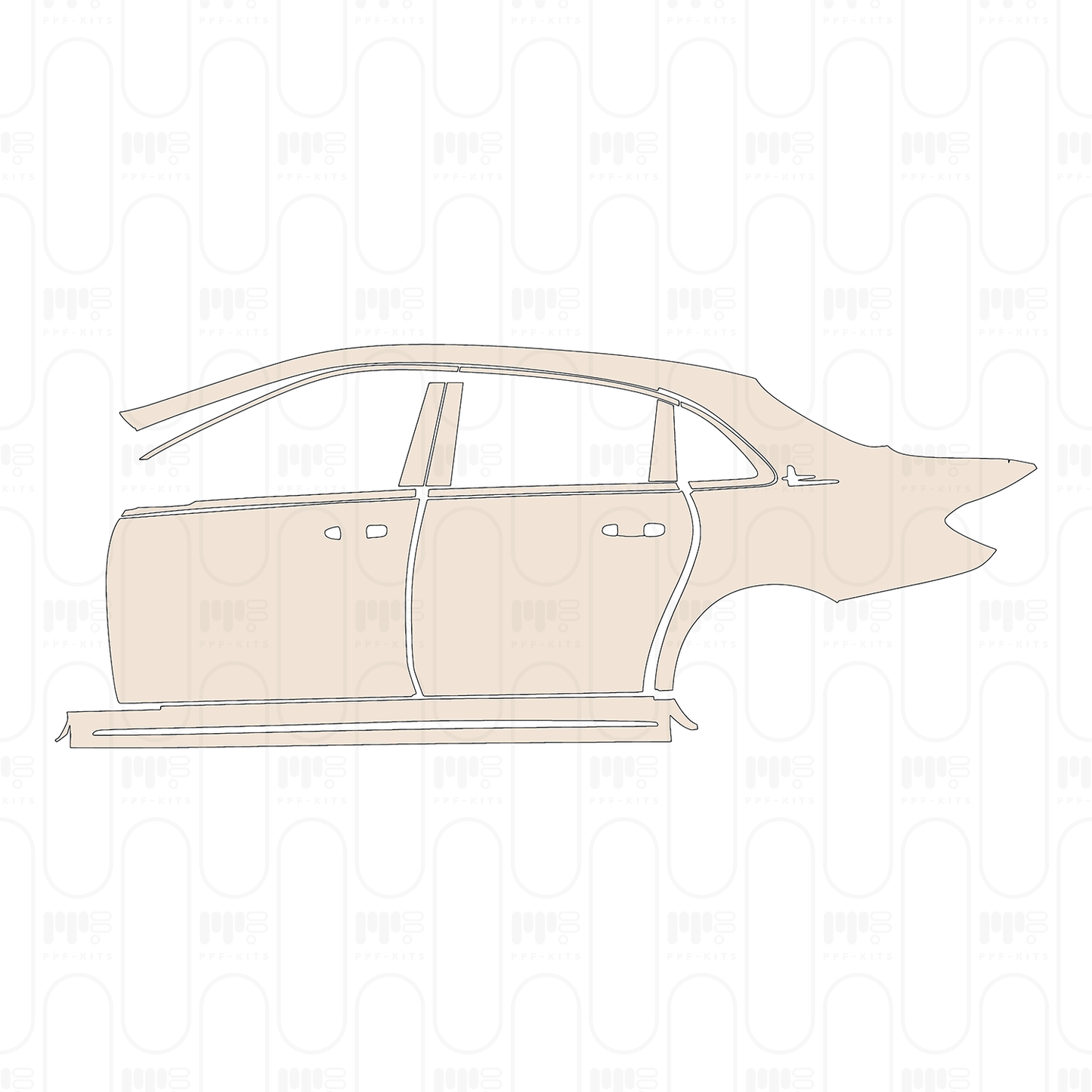 Voorgesneden PPF Mercedes-Benz E Class Sedan AMG-Line Extended Wheelbase 2022