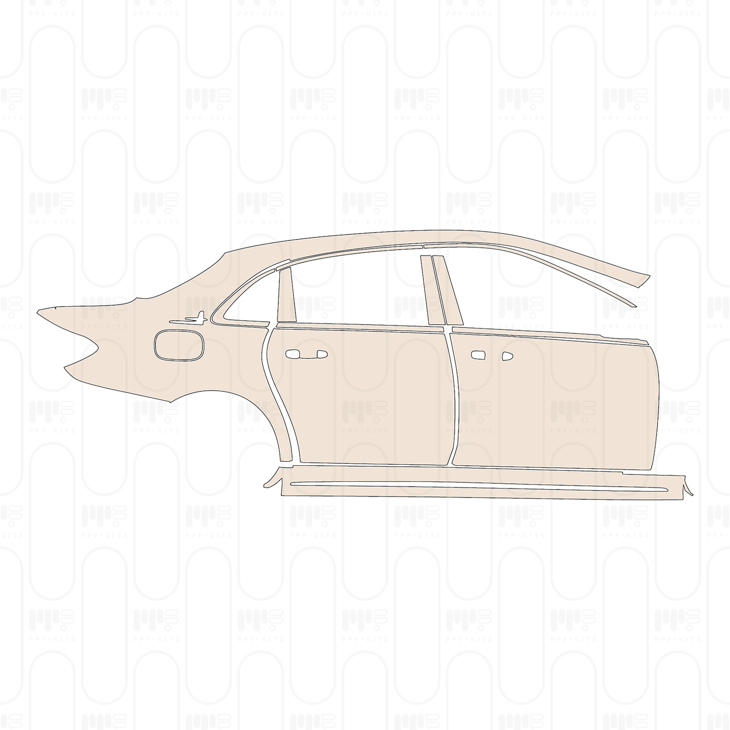 Voorgesneden PPF Mercedes-Benz E Class Sedan AMG-Line Extended Wheelbase 2022