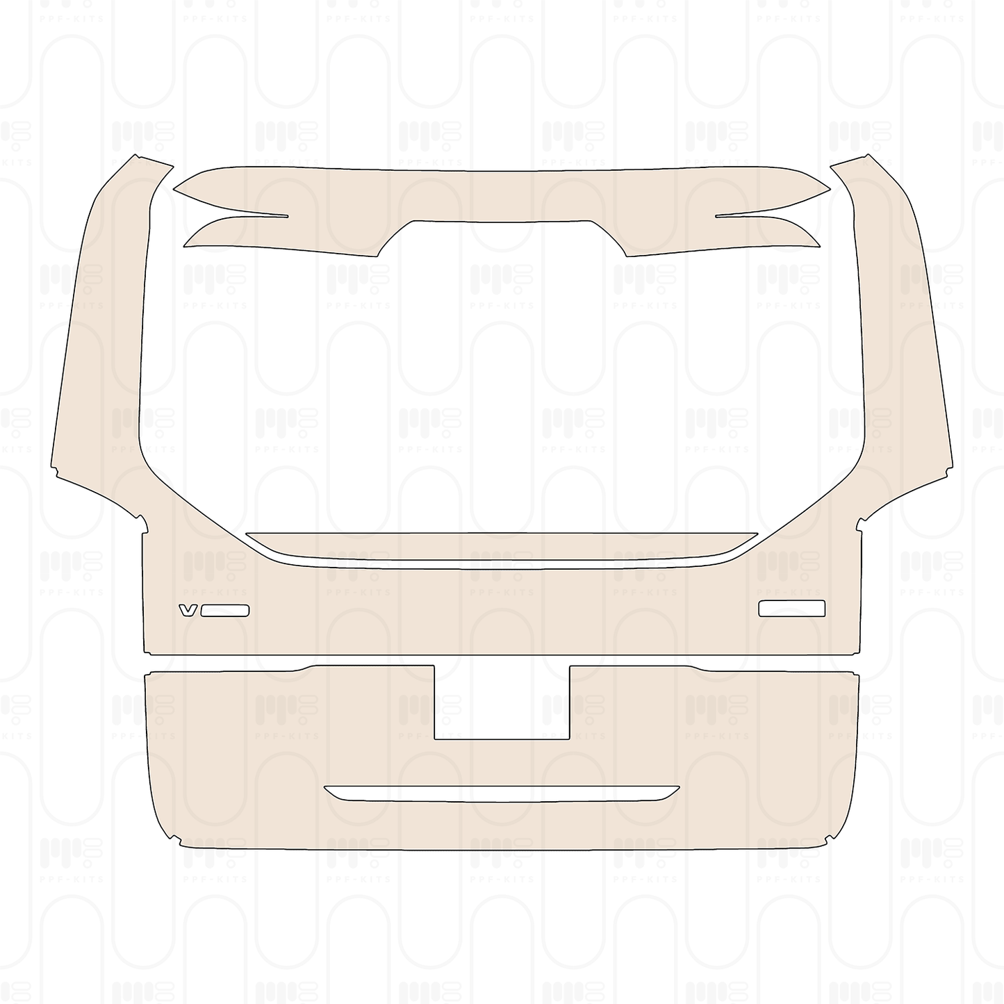 Voorgesneden PPF Mercedes-Benz V Class Standard Wheelbase AMG-Line 2022