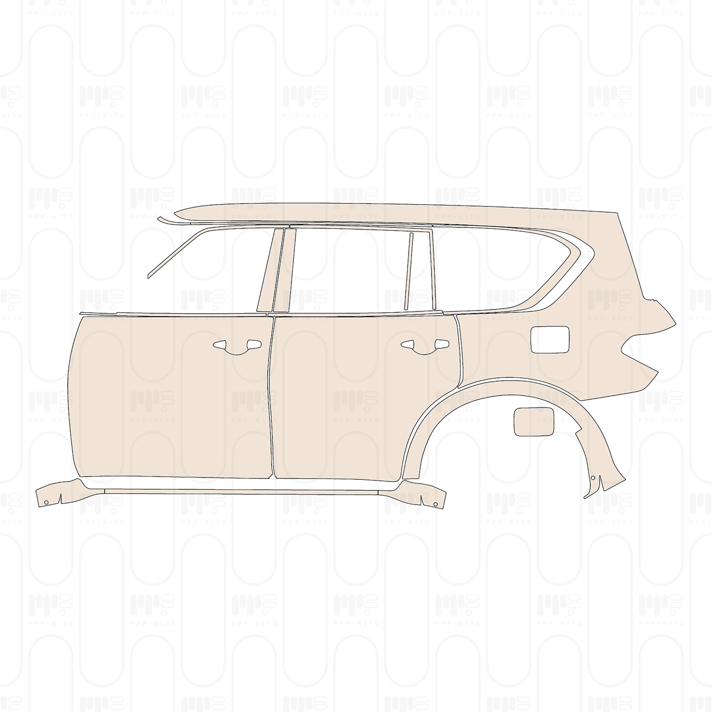 Voorgesneden PPF Nissan Armada (US) S 2022
