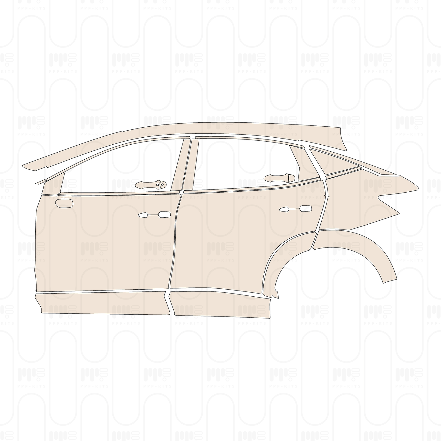 Voorgesneden PPF Nissan Ariya (US) Platinum+ 2023