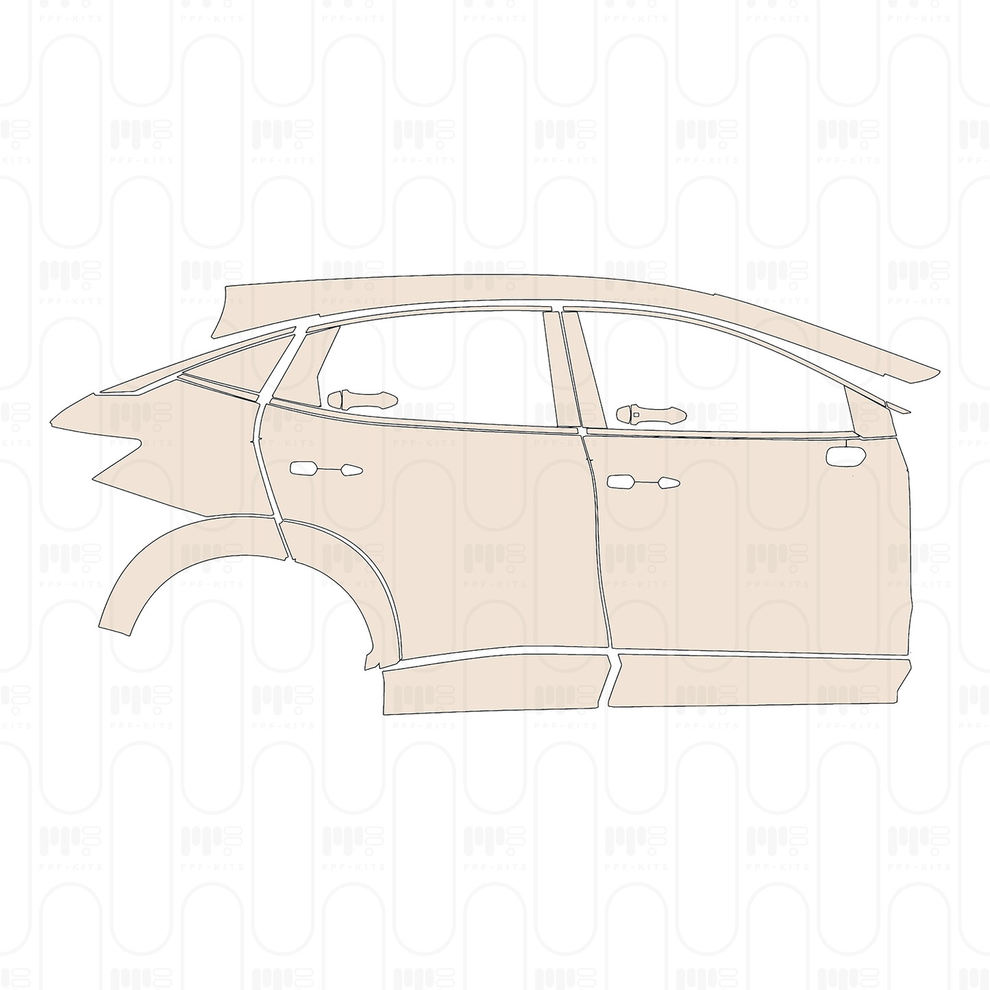 Voorgesneden PPF Nissan Ariya (US) Platinum+ 2023