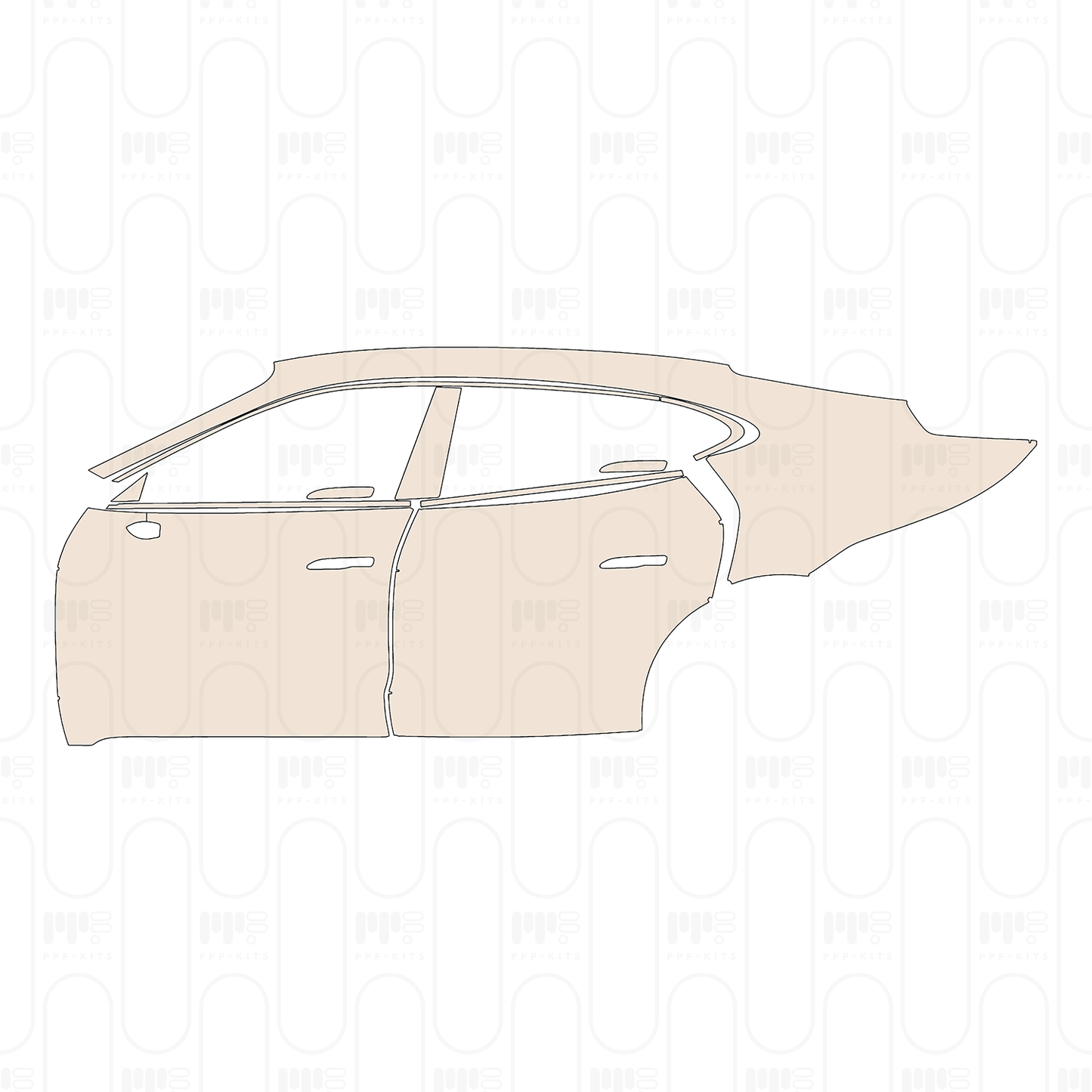 Voorgesneden PPF Porsche Taycan Sedan Taycan 4S 2020
