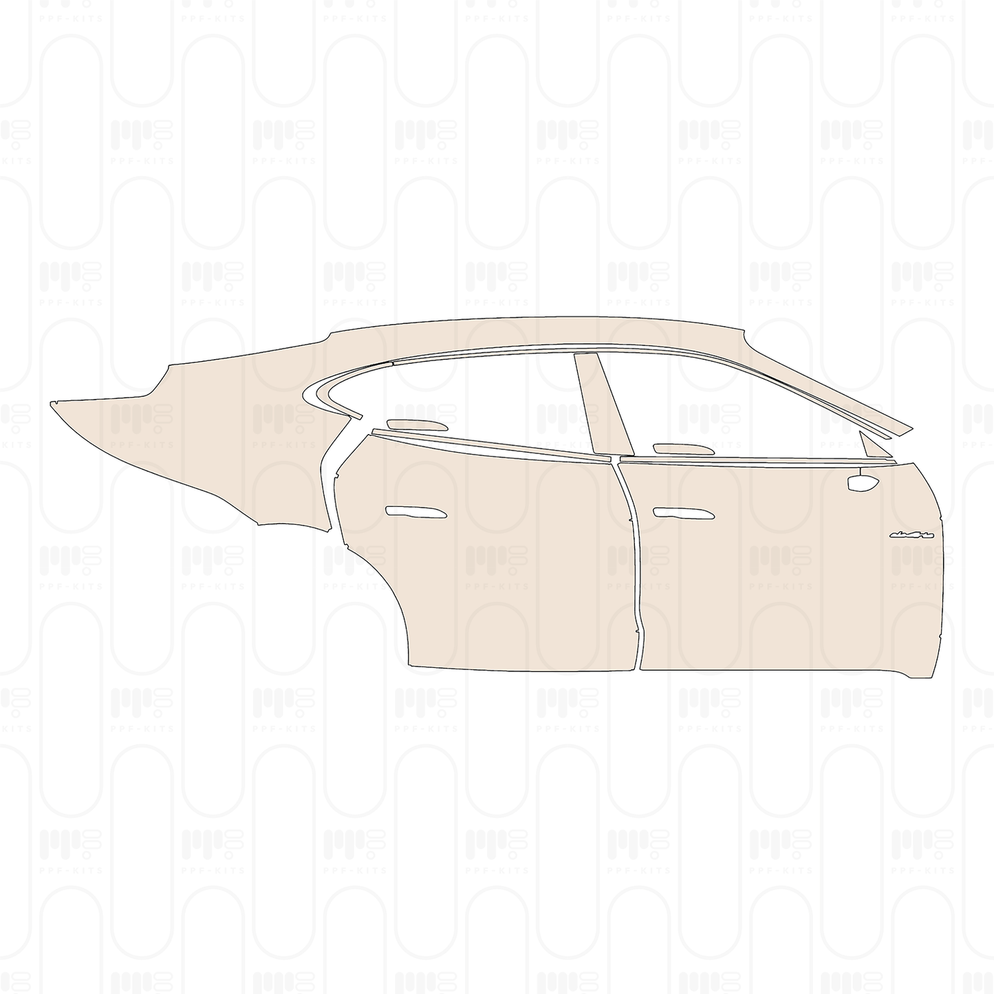 Voorgesneden PPF Porsche Taycan Sedan Taycan 4S 2020