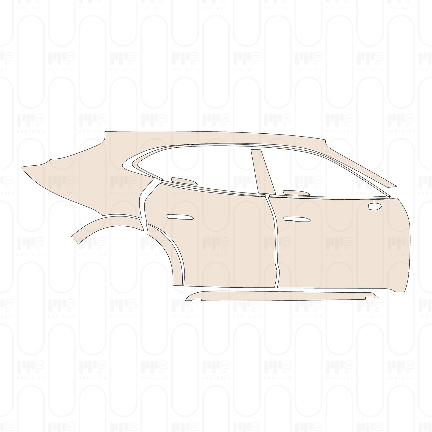 Voorgesneden PPF Porsche Taycan Cross Turismo Taycan 4 Cross Turismo 2021