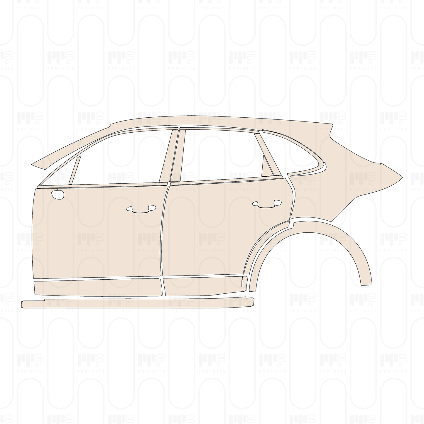 Voorgesneden PPF Porsche Cayenne S 2020