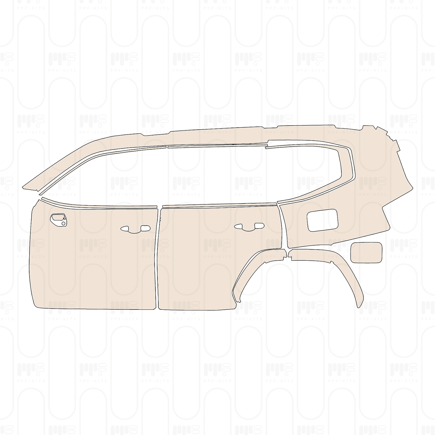 Voorgesneden PPF Toyota Land Cruiser Base 2023