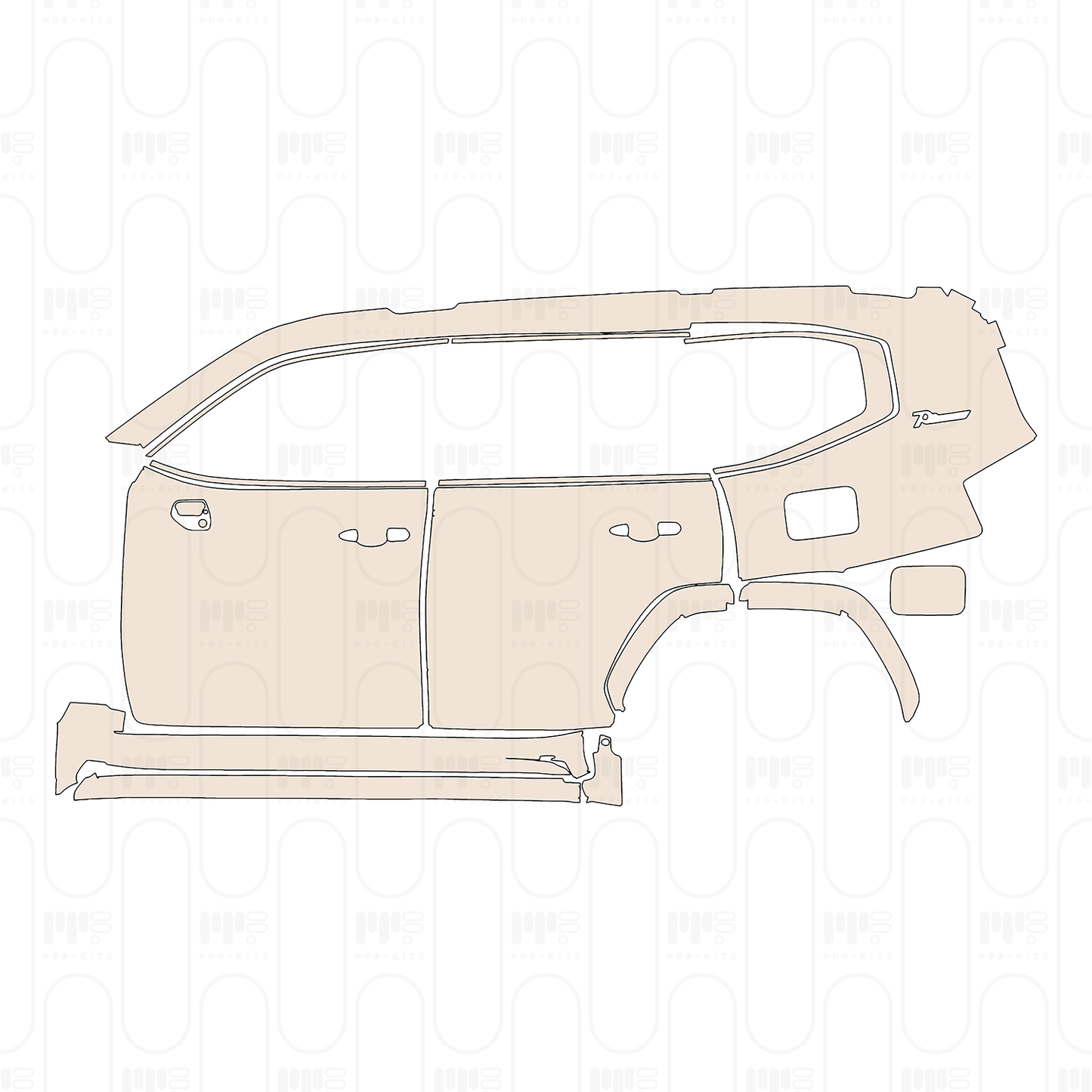 Voorgesneden PPF Toyota Land Cruiser Luxury 2023