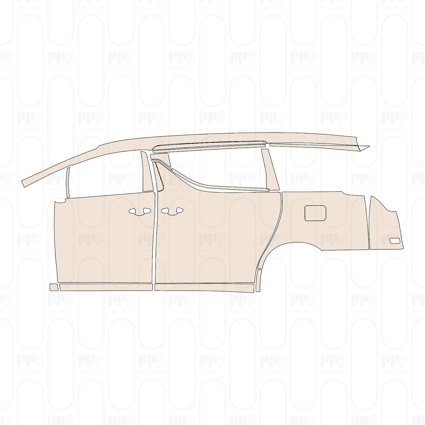 Voorgesneden PPF Toyota Alphard Executive Lounge 2022