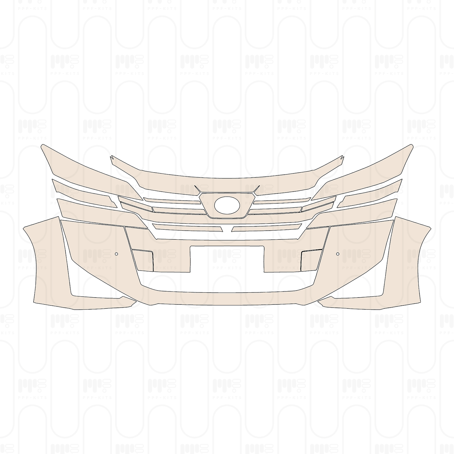 Voorgesneden PPF Toyota Vellfire 2023