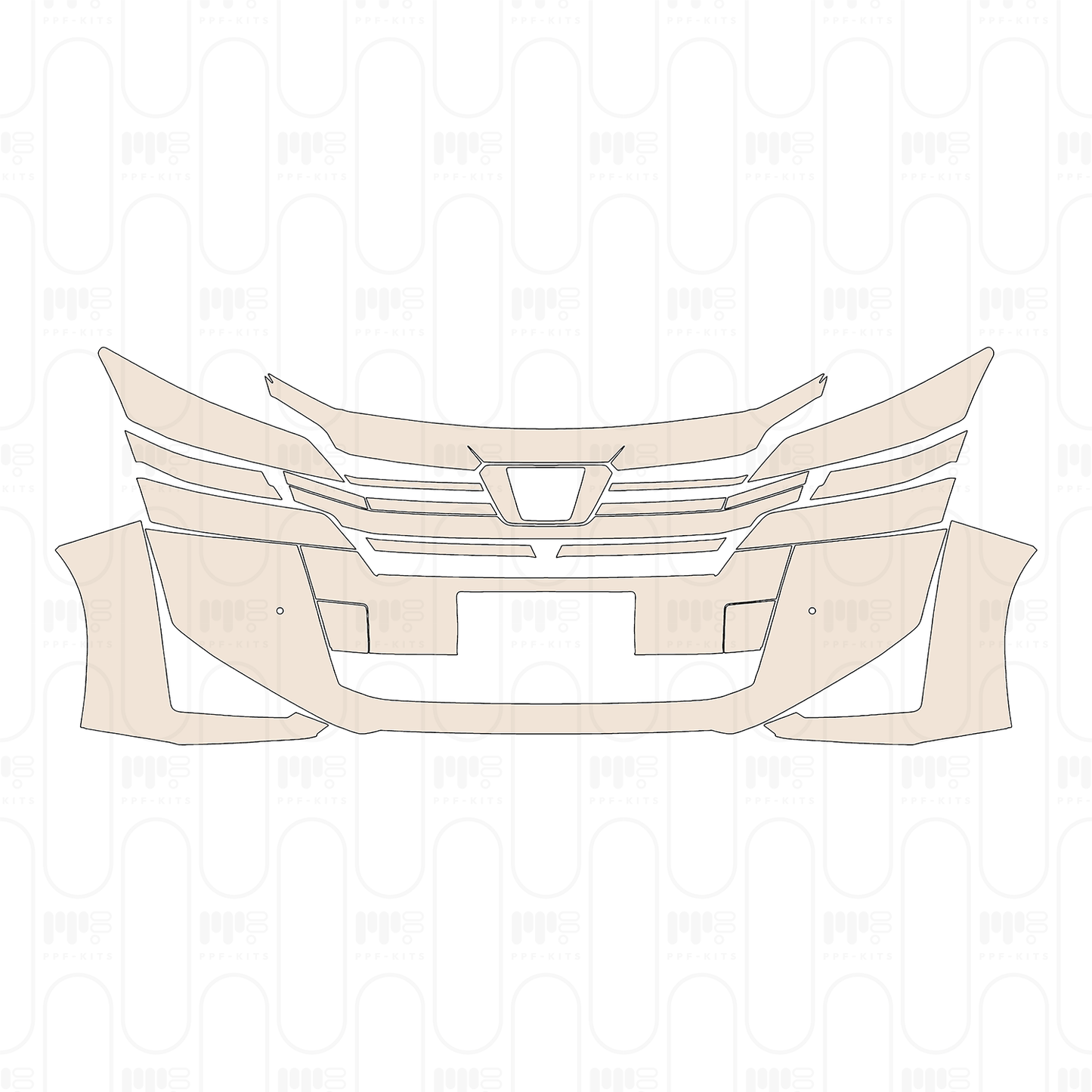 Voorgesneden PPF Toyota Vellfire 2023