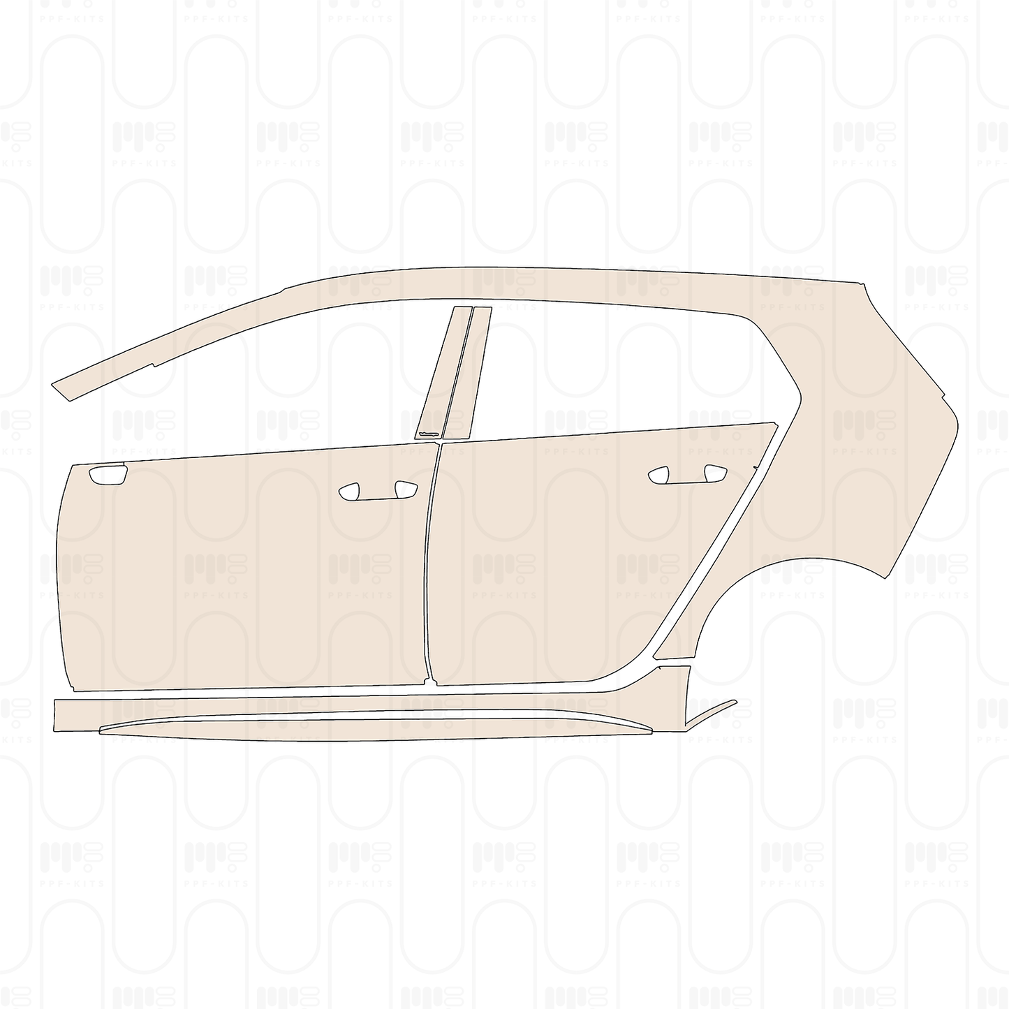 Voorgesneden PPF Volkswagen Golf R 2023