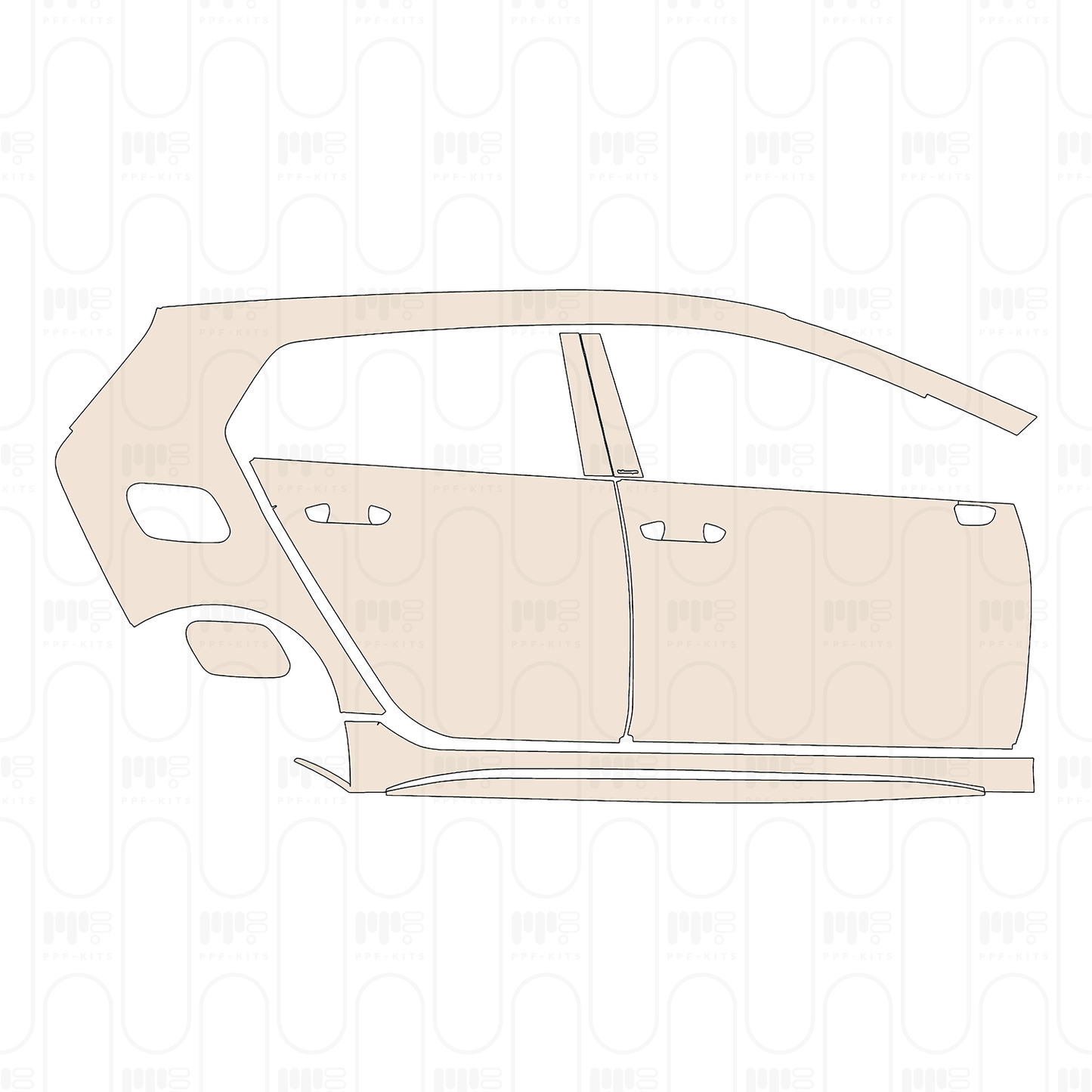 Voorgesneden PPF Volkswagen Golf R 2023