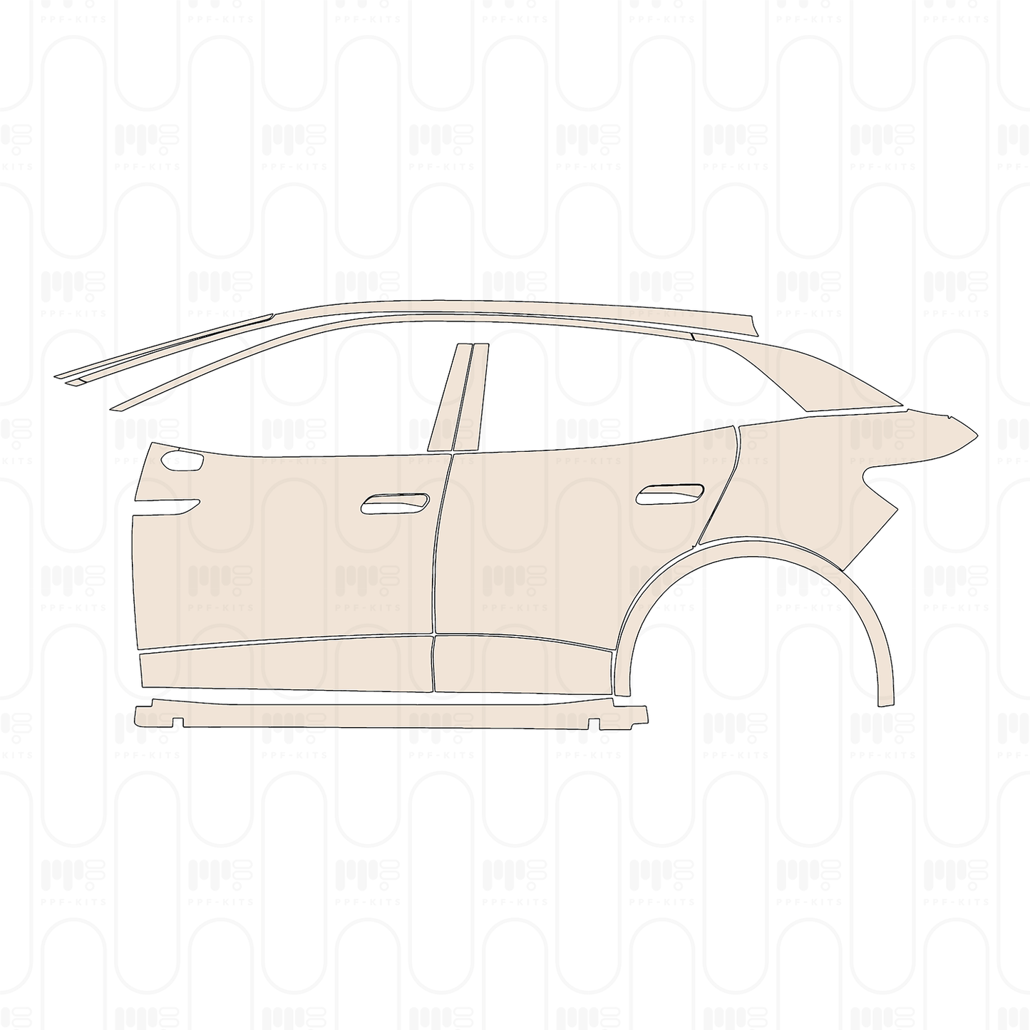 Voorgesneden PPF Volkswagen ID.4 (CN) Crozz 2022