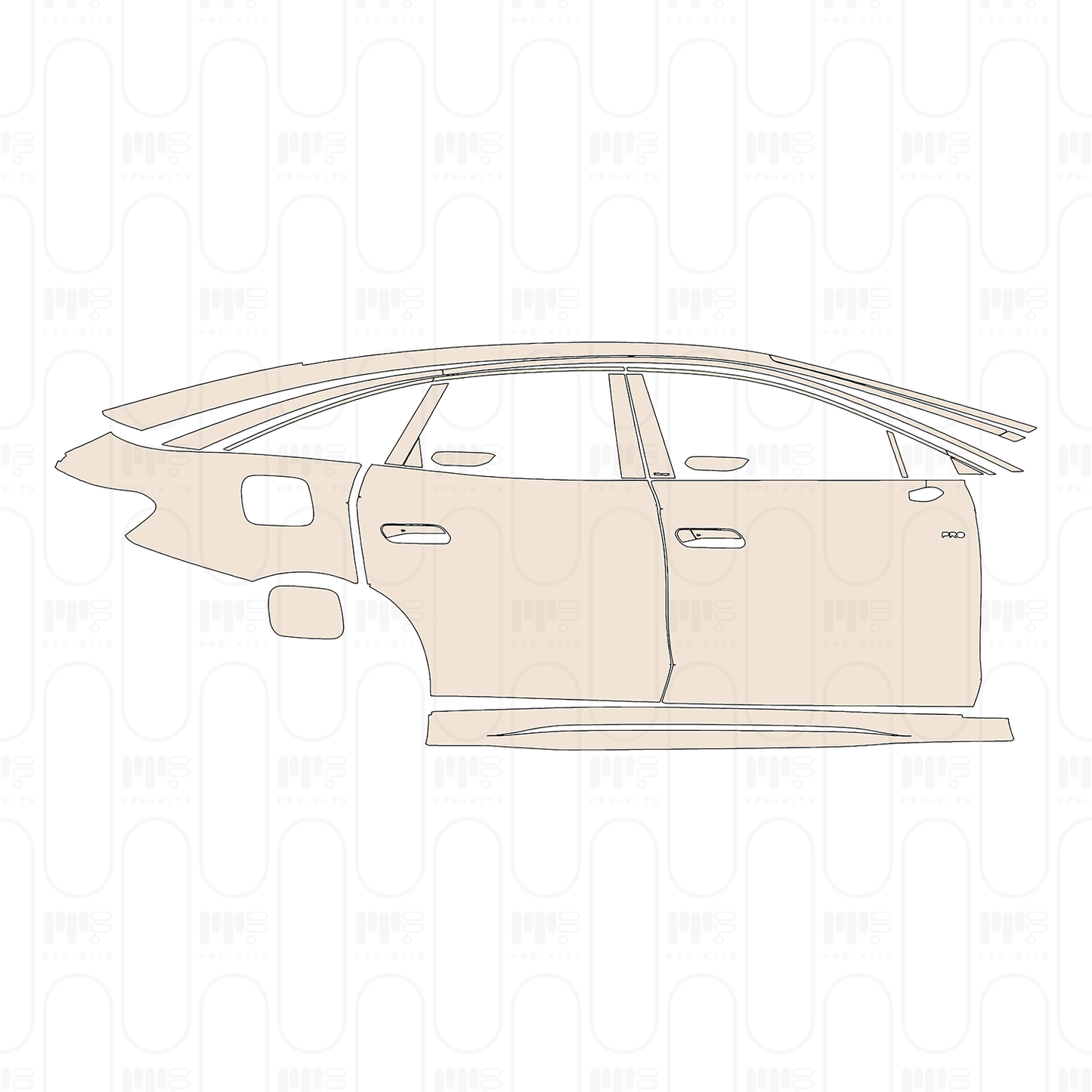 Voorgesneden PPF Volkswagen ID.7 VIZZION (CN) 2023