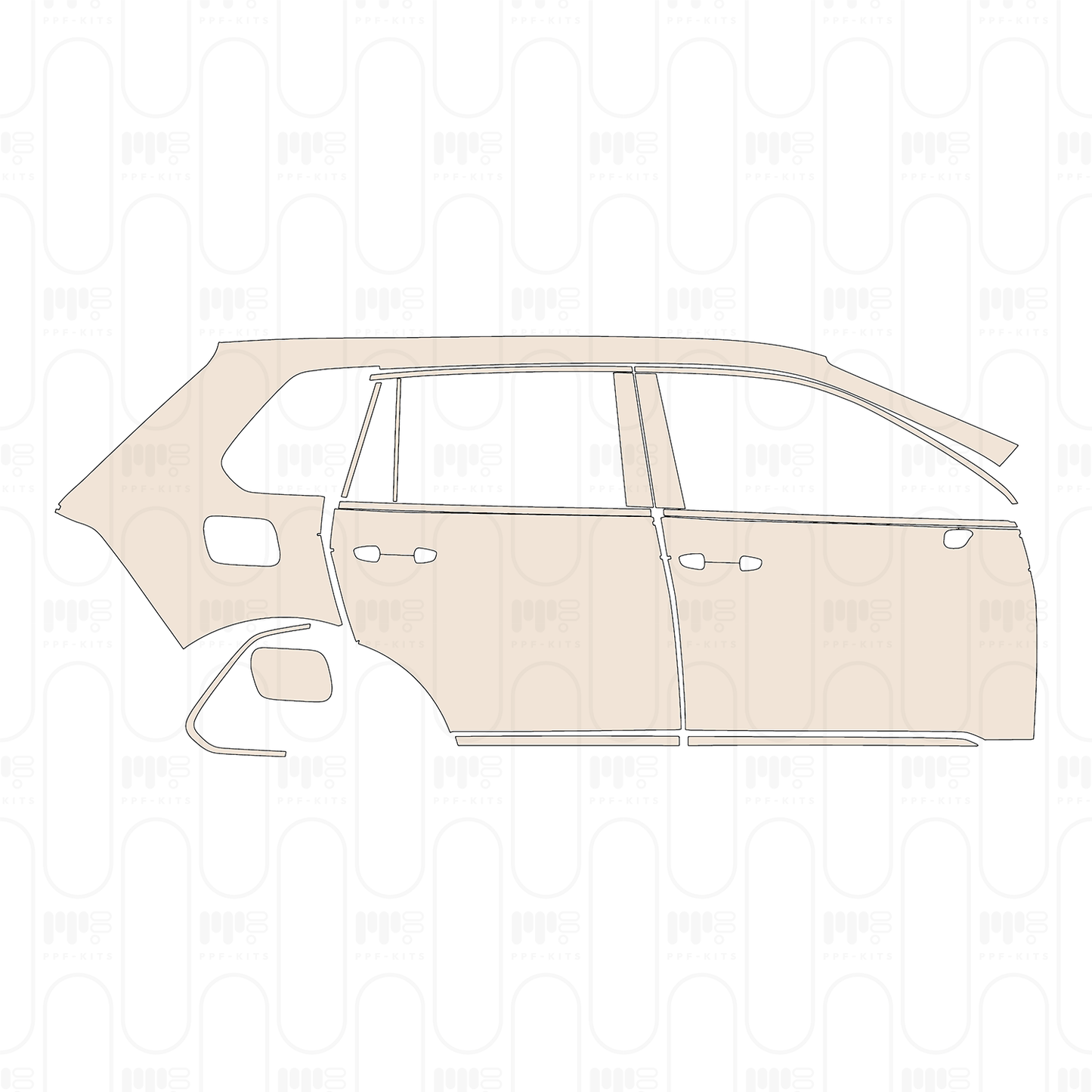 Voorgesneden PPF Volkswagen Tiguan (EU) Elegance 2023
