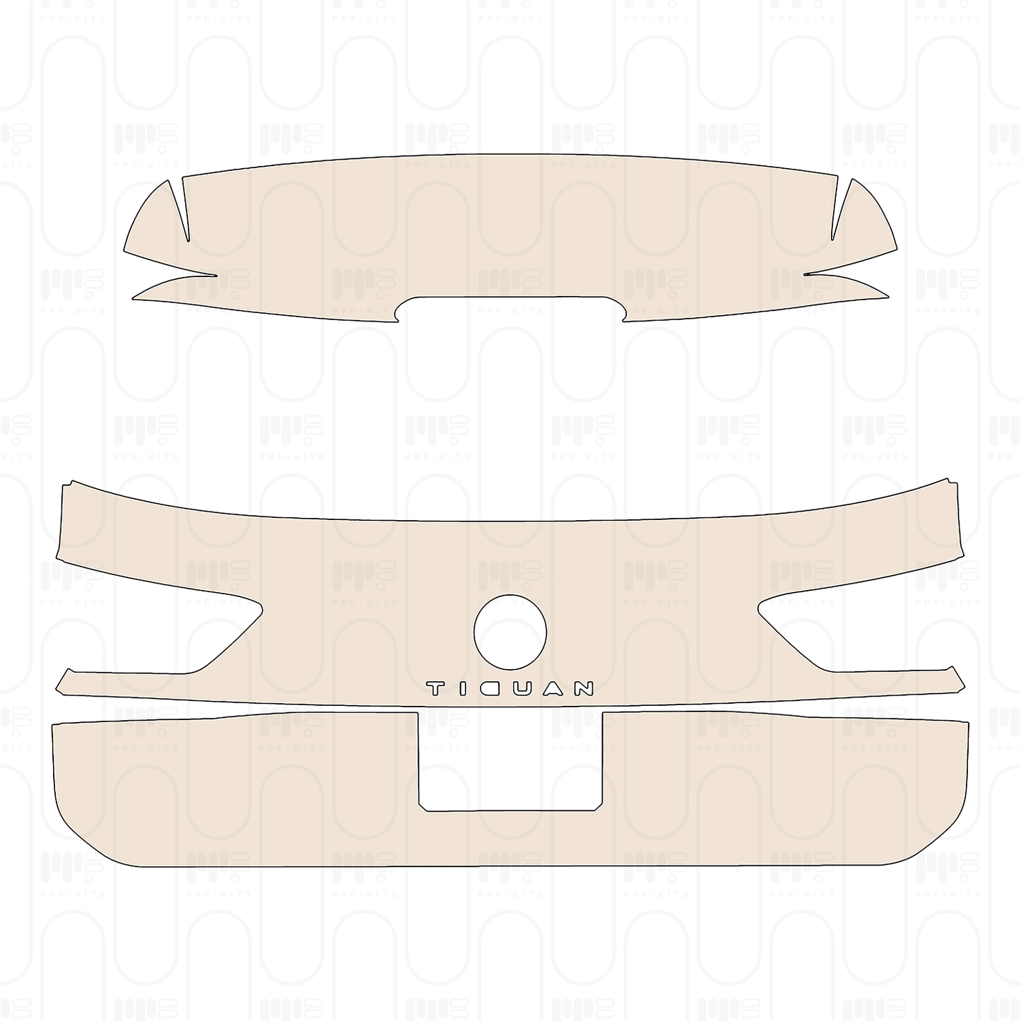Voorgesneden PPF Volkswagen Tiguan (US) S 2022