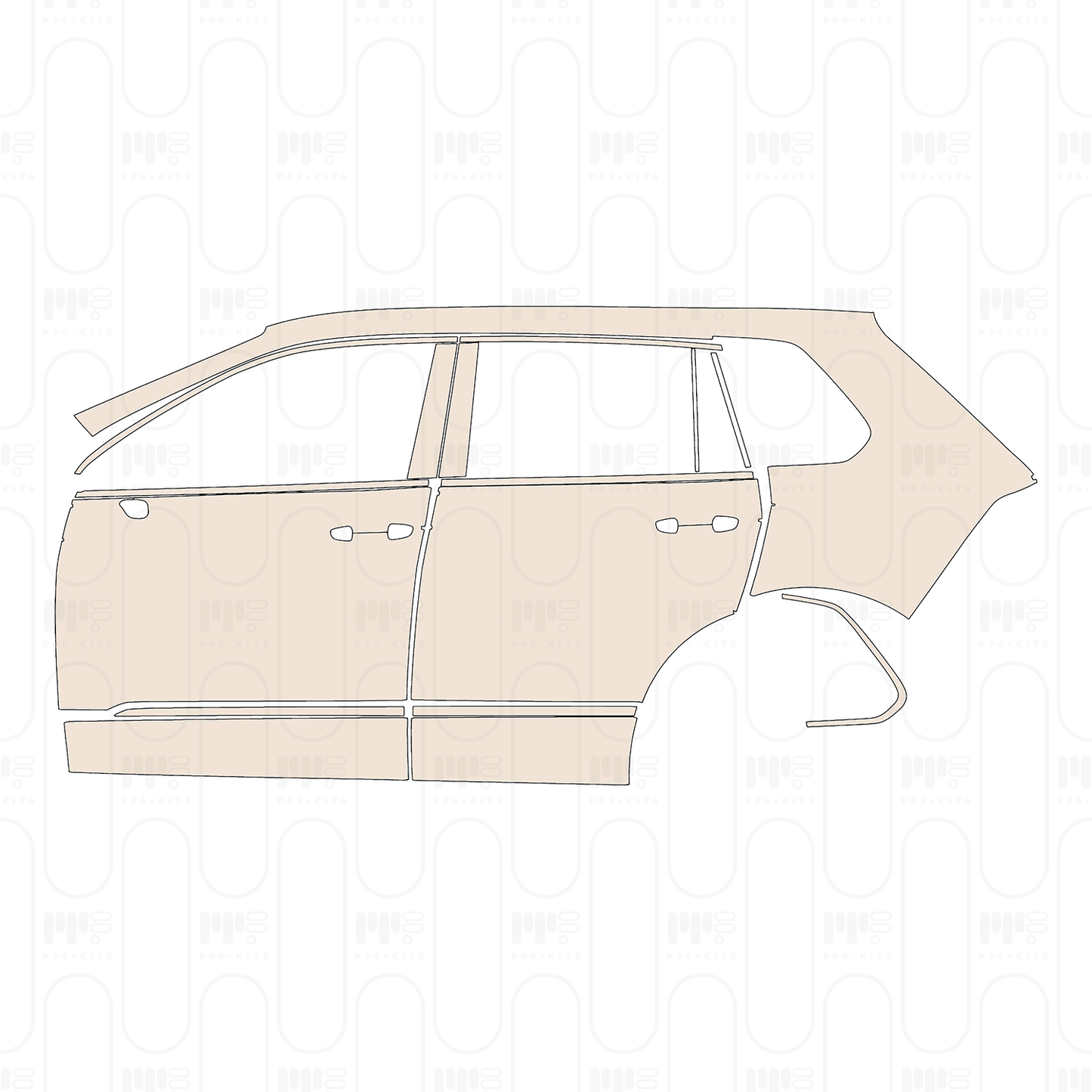 Voorgesneden PPF Volkswagen Tiguan (EU) R 2023