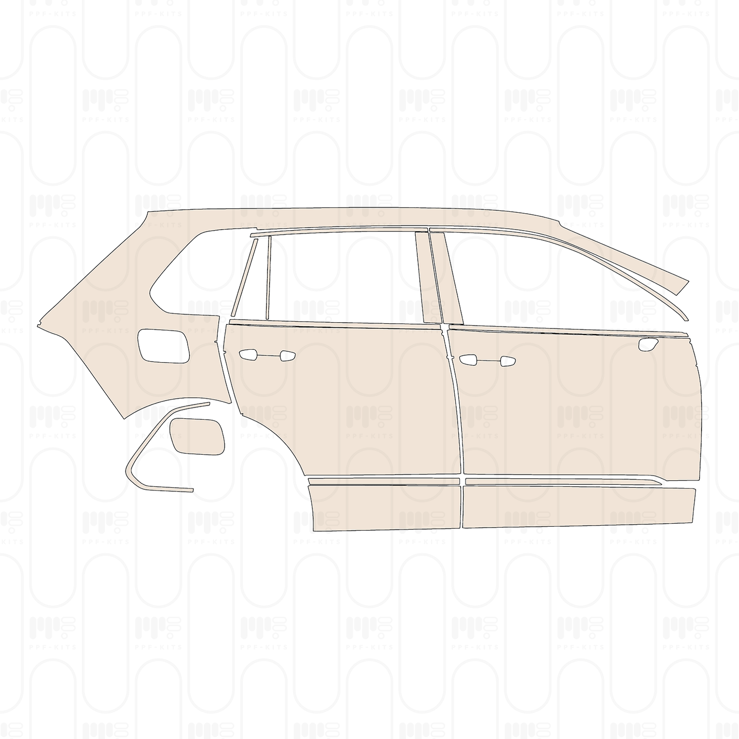 Voorgesneden PPF Volkswagen Tiguan (EU) R 2023