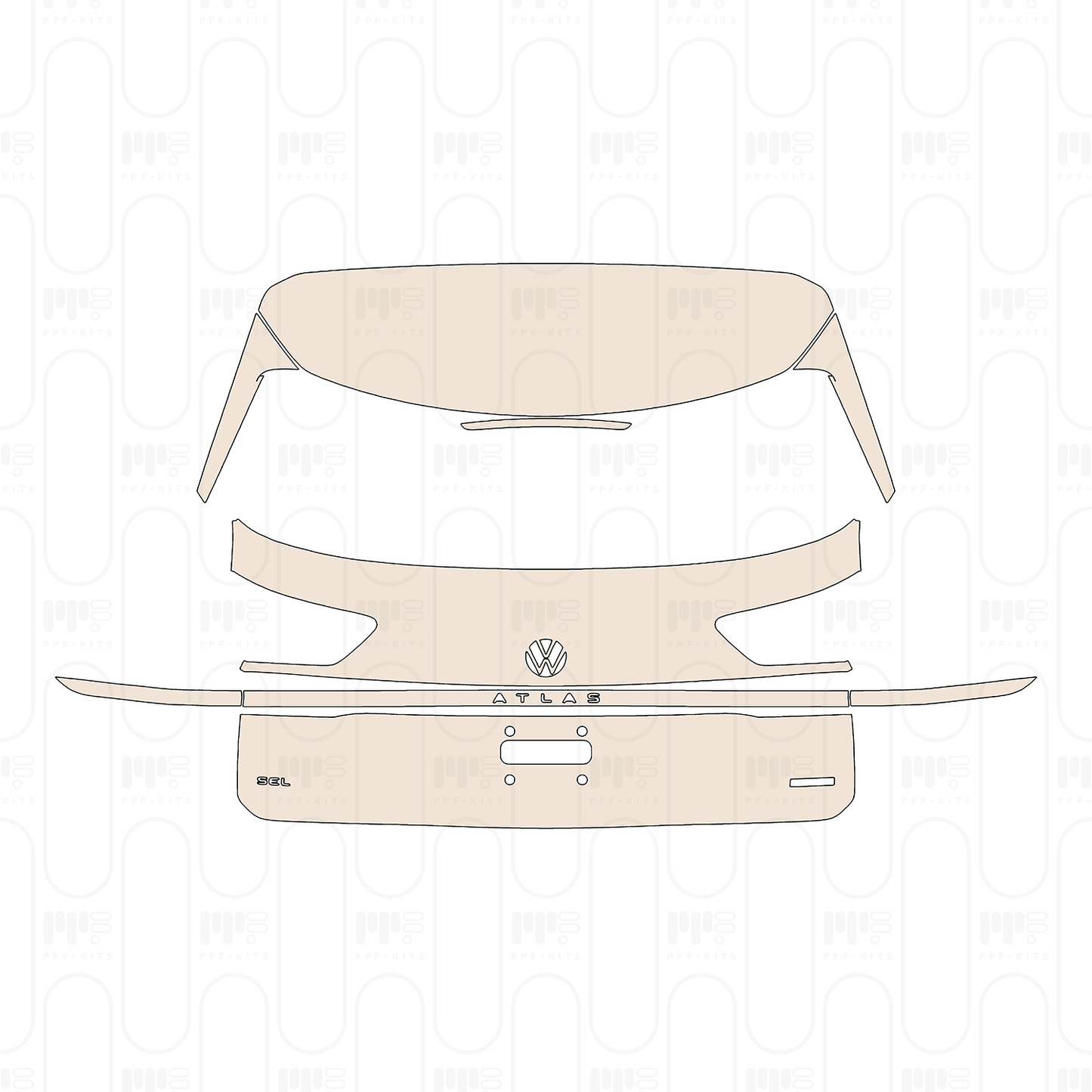 Voorgesneden PPF Volkswagen Atlas Cross Sport (US) SEL 2023